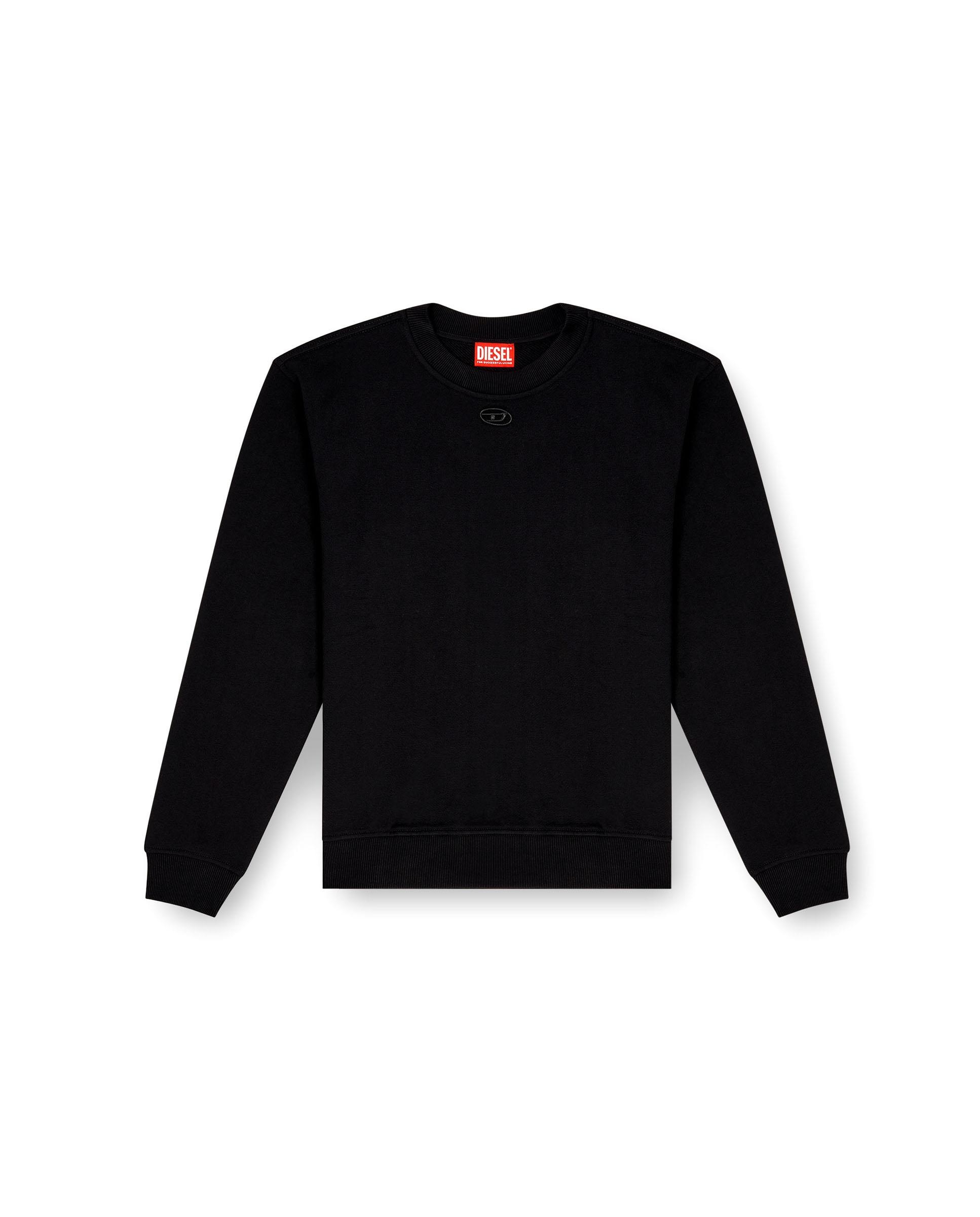 Sudadera de mujer 100% algodón con cuello redondo - Diesel - Negro Negro-4