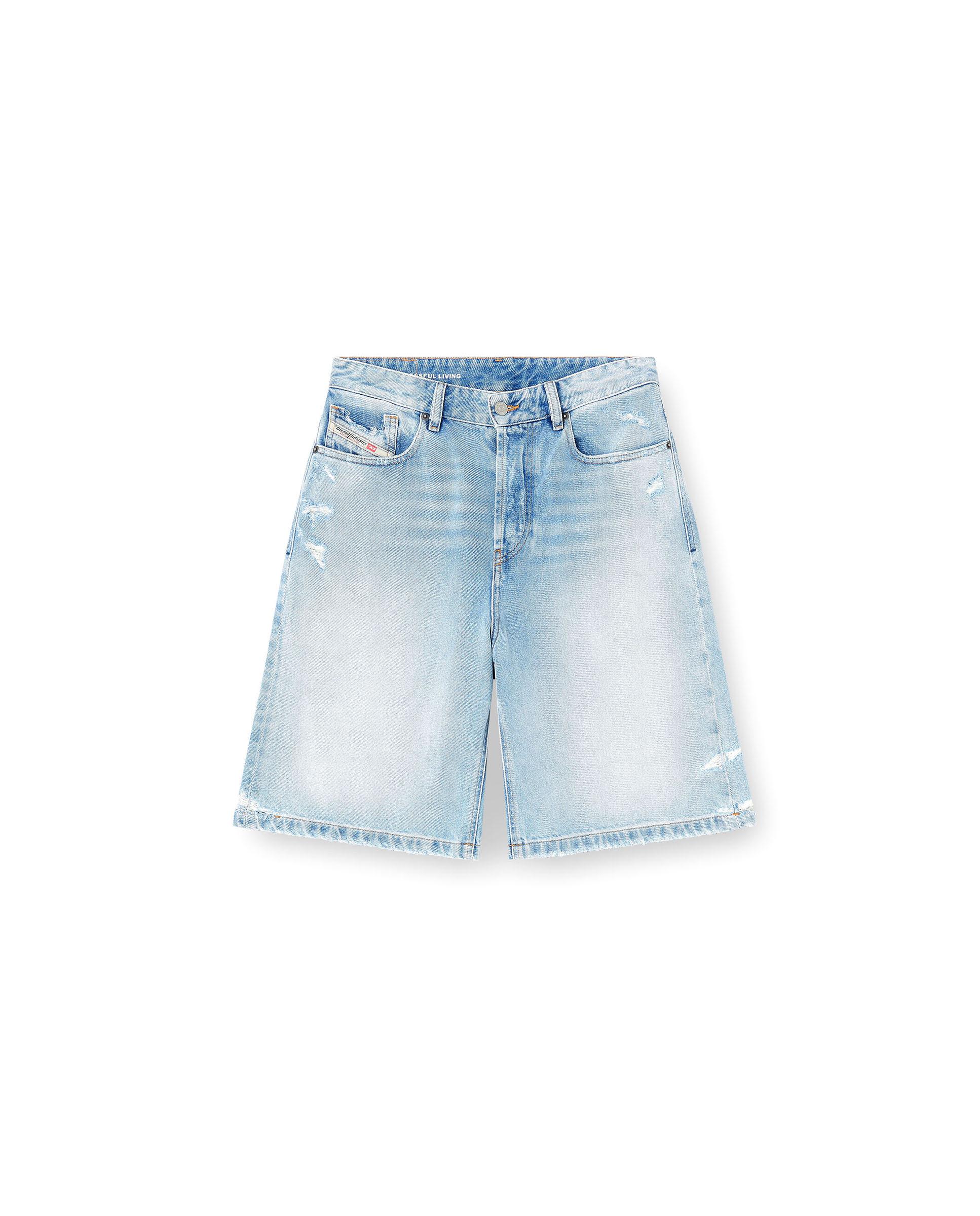 Short vaquero de mujer 100% algodón con 5 bolsillos - Diesel - Azul claro Azul claro-4