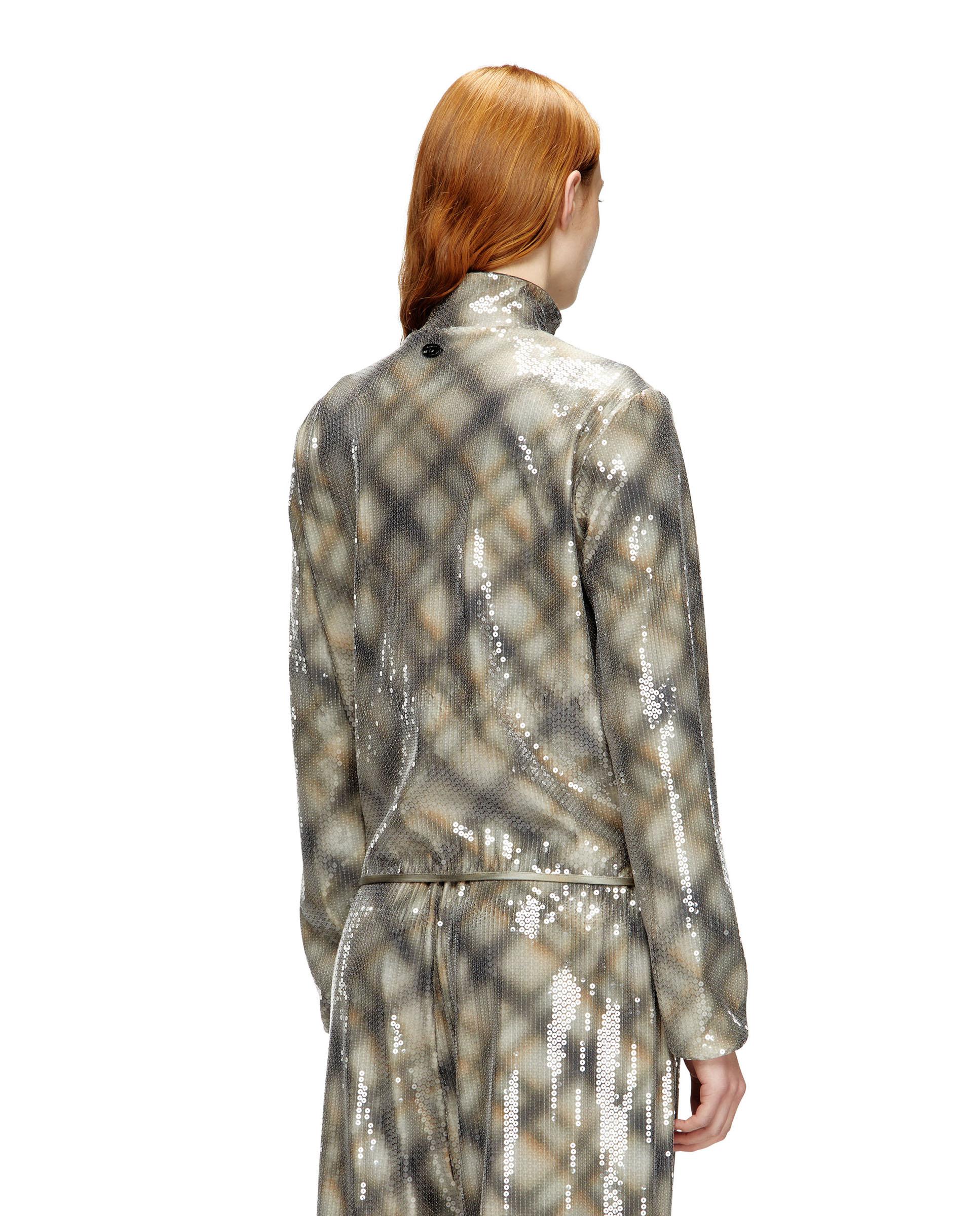 Sudadera de mujer DIESELcon cremallera y lentejuelas transparentes - Multicolor Multicolor-2