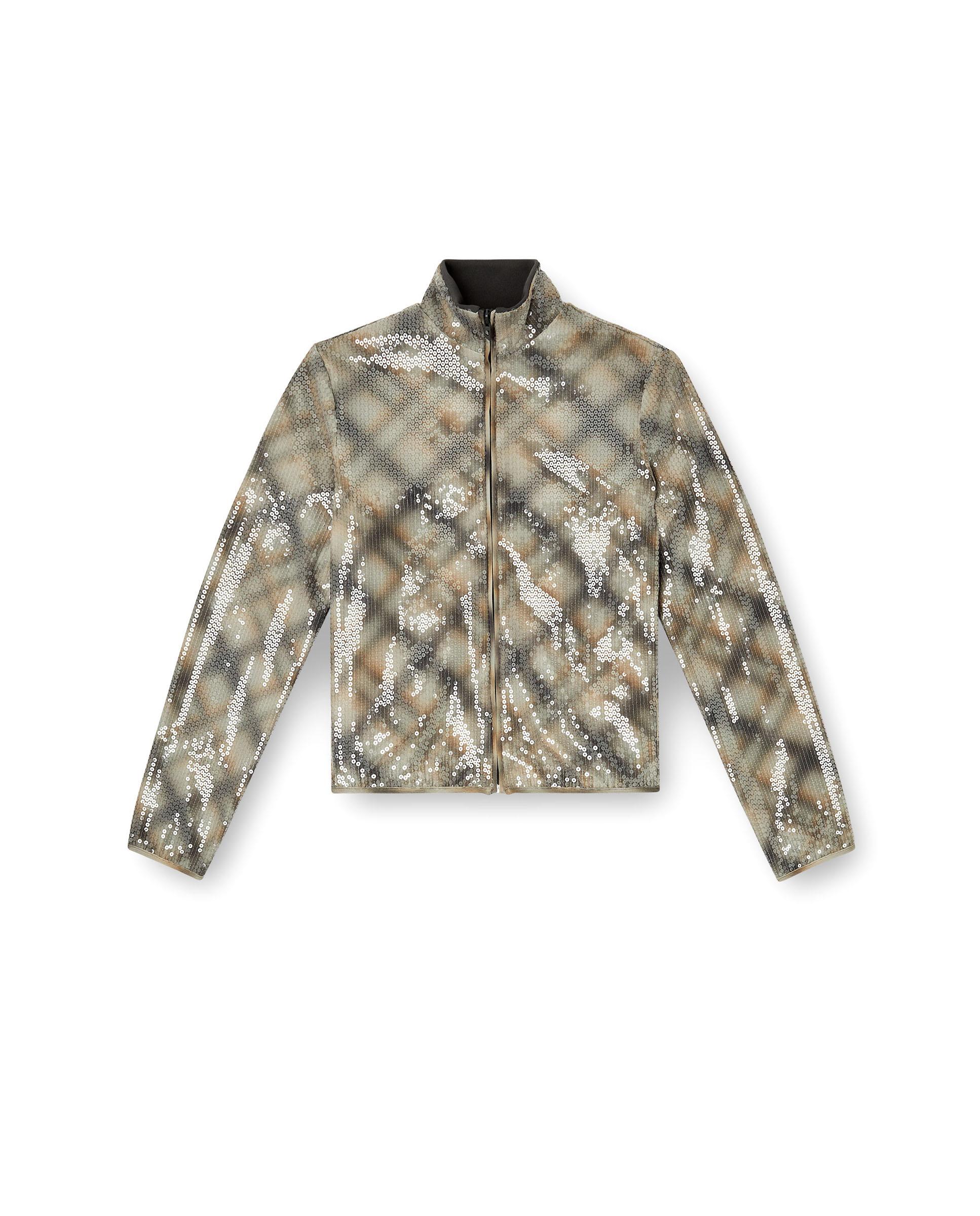 Sudadera de mujer DIESELcon cremallera y lentejuelas transparentes - Multicolor Multicolor-4