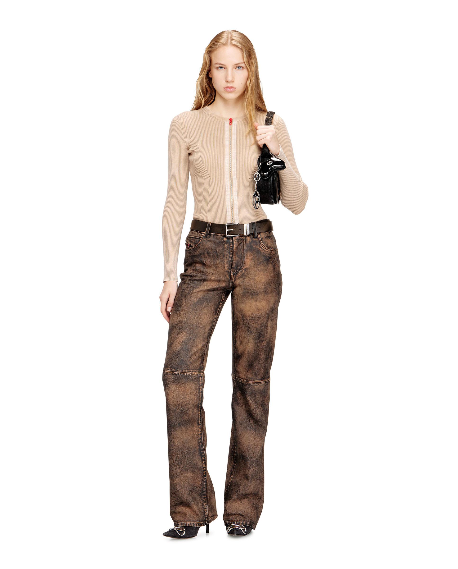 Cardigans de mujer DIESEL de punto ajustado - Beige Beige-4