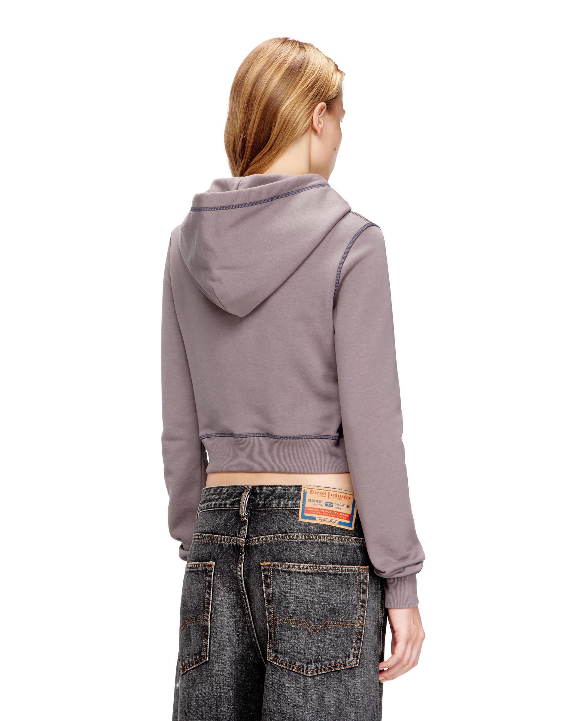Sudadera de mujer DIESEL con capucha y motivo gráfico - Gris Gris-2