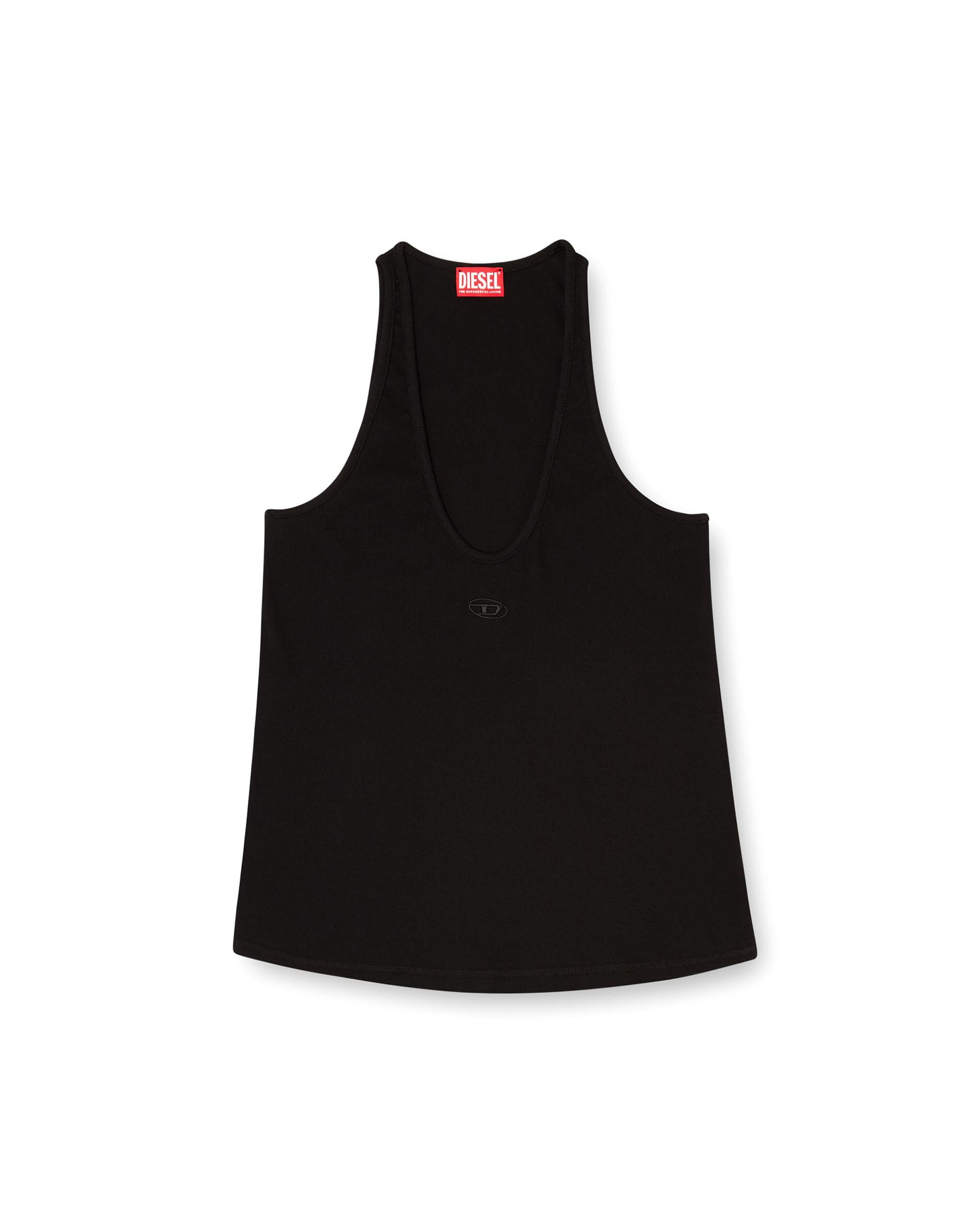 Camiseta de mujer sin mangas y cuello redondeado - Diesel - Negro Negro-4