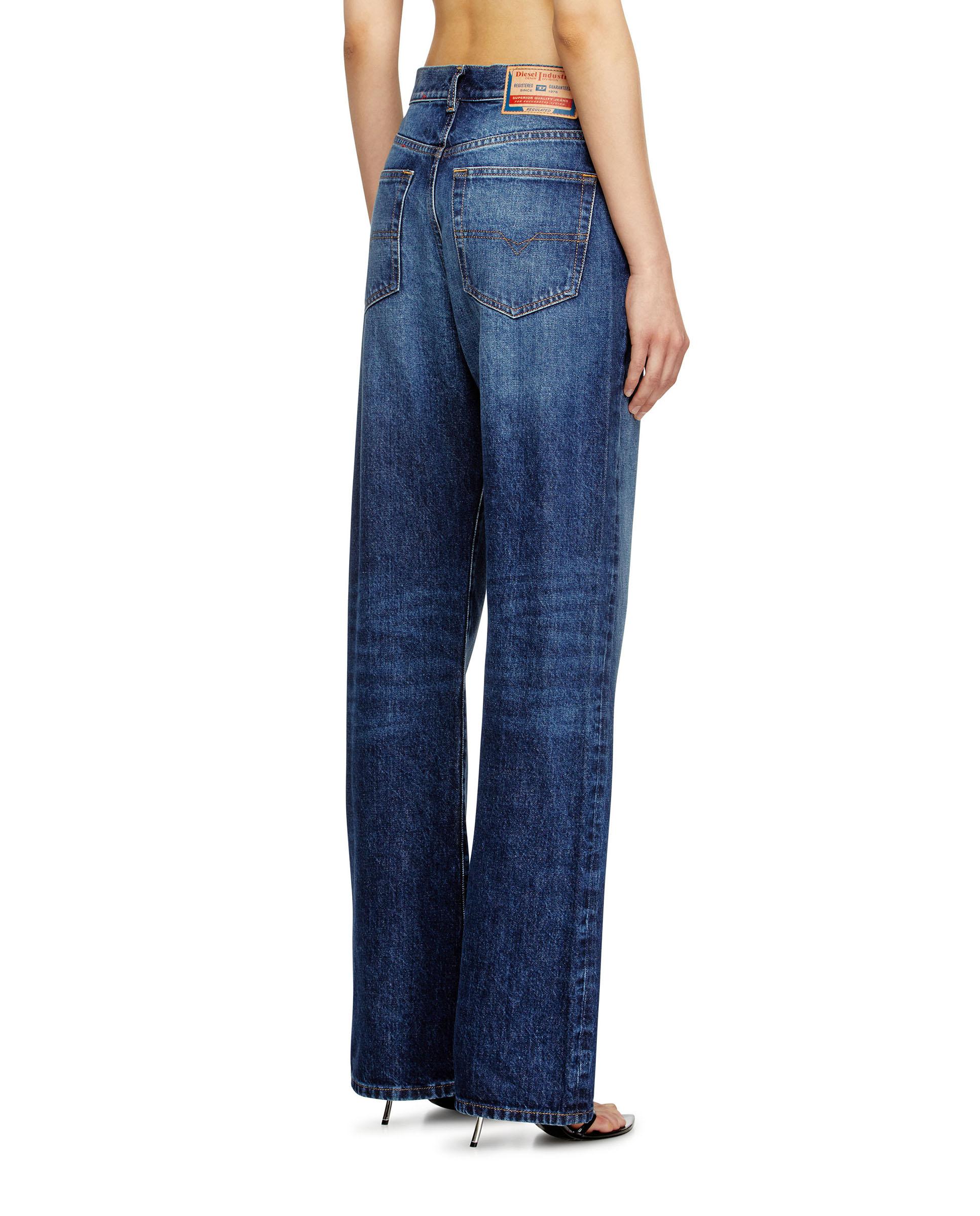 Vaqueros rectos de mujer DIESEL con cintura alta - Azul denim Azul denim-2
