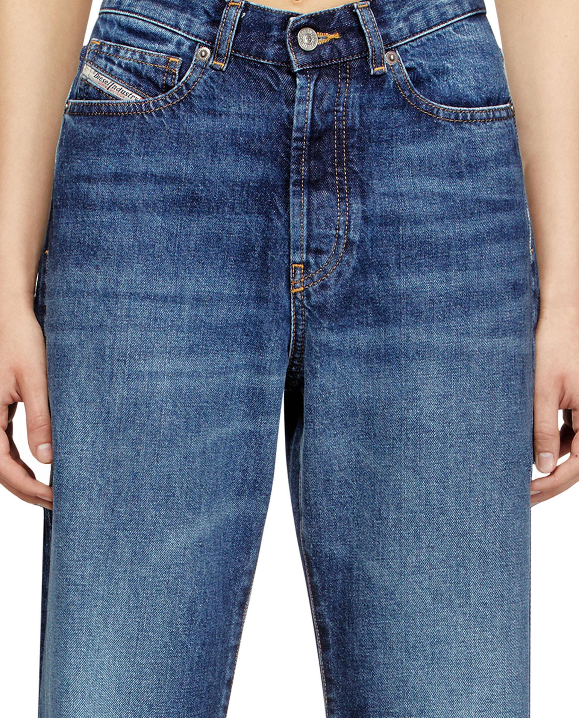 Vaqueros rectos de mujer DIESEL con cintura alta - Azul denim Azul denim-3