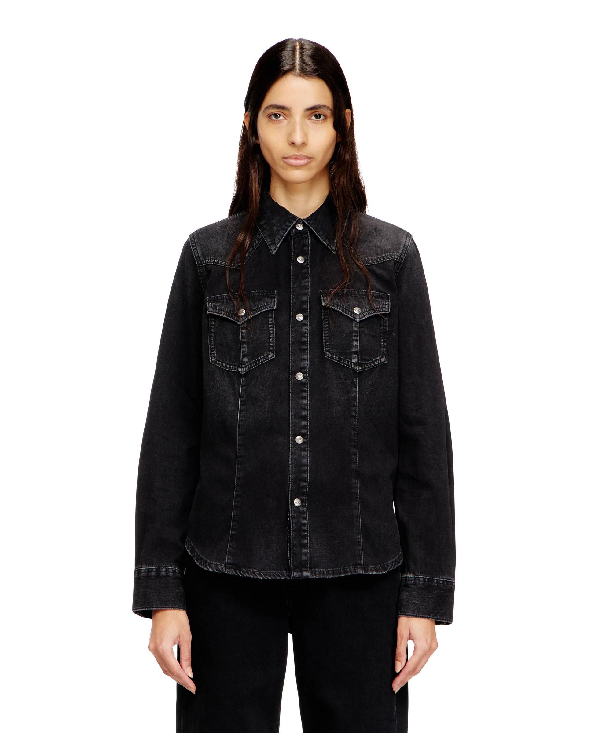 Diesel - Camisa de mujer DIESEL denim con bolsillos.
