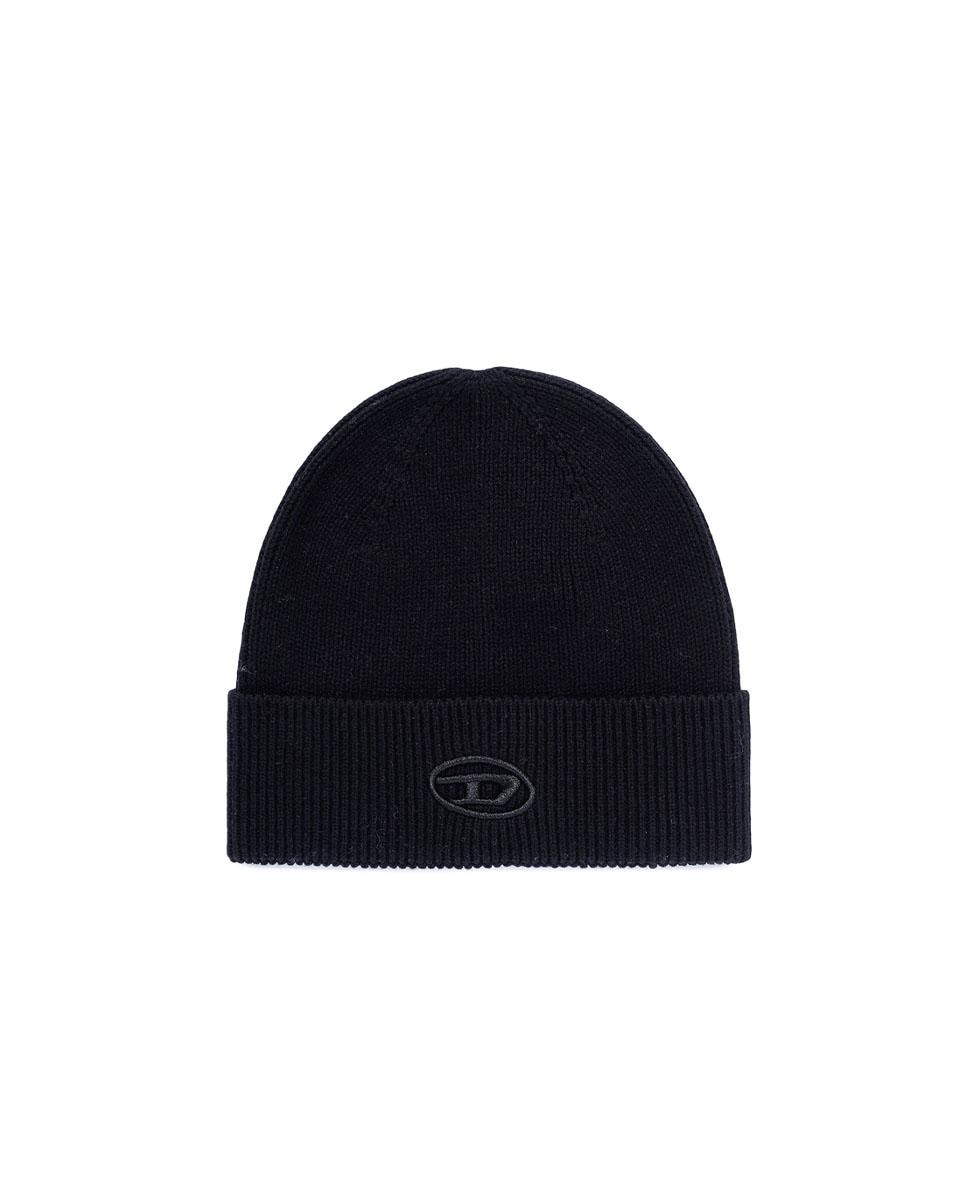 Gorro en canalé con la d bordada - Diesel - Negro Negro-1