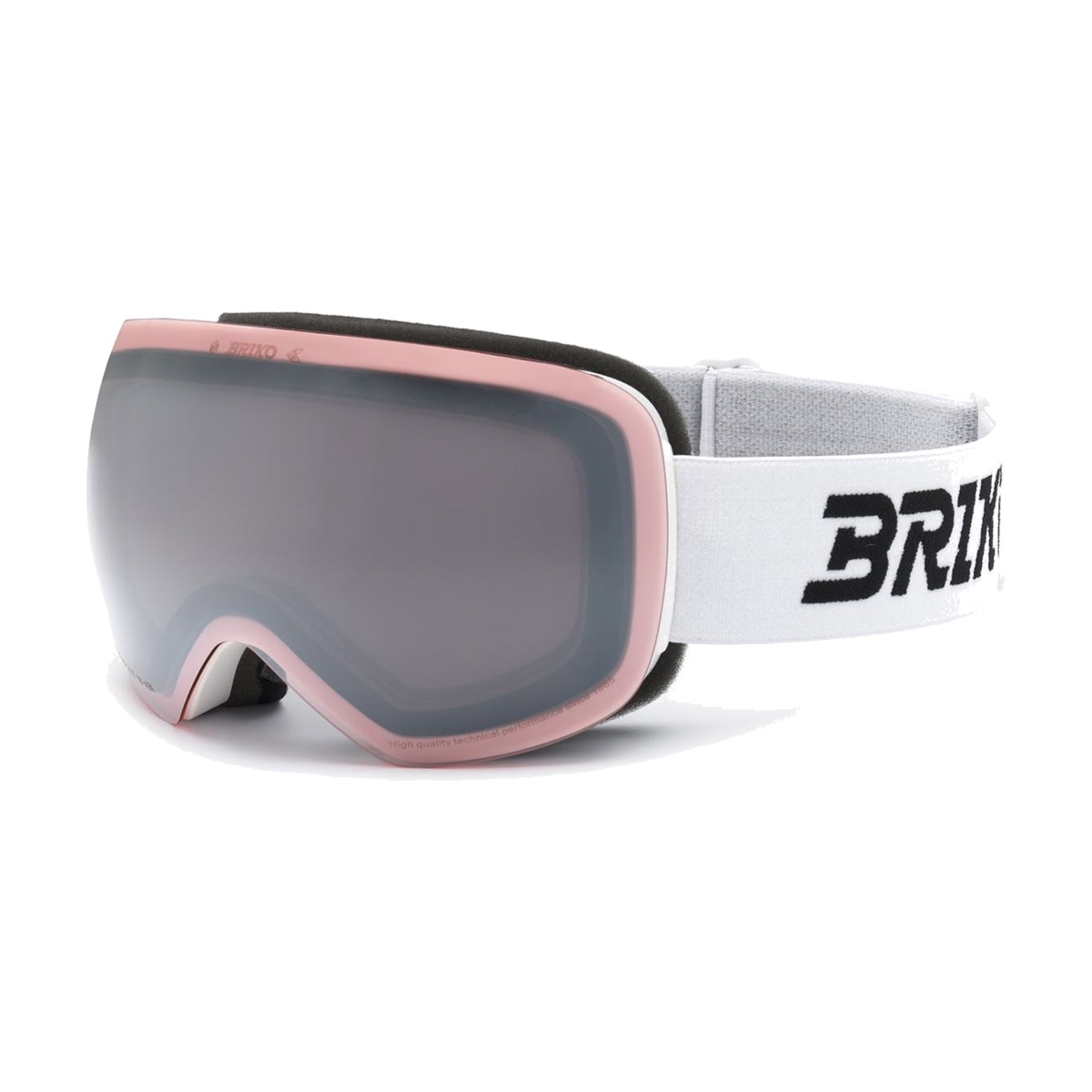 Máscara de esquí Nebula Briko - Blanco / Rosa Blanco / Rosa-1