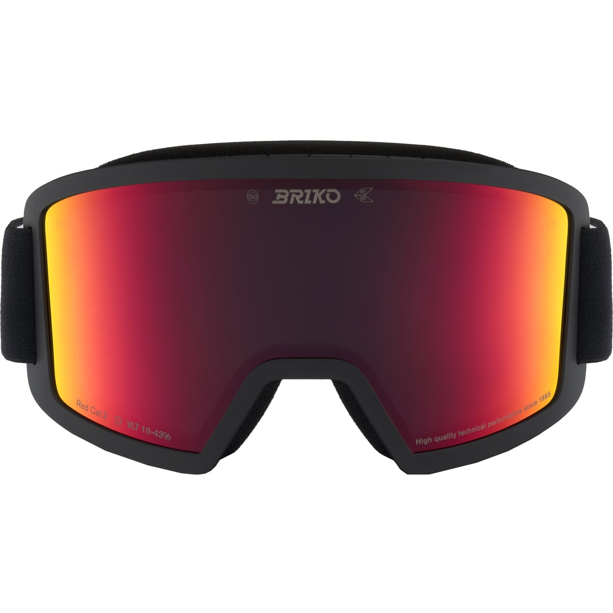 Máscara de esquí de niños Frostbite Briko - Negro Negro-2