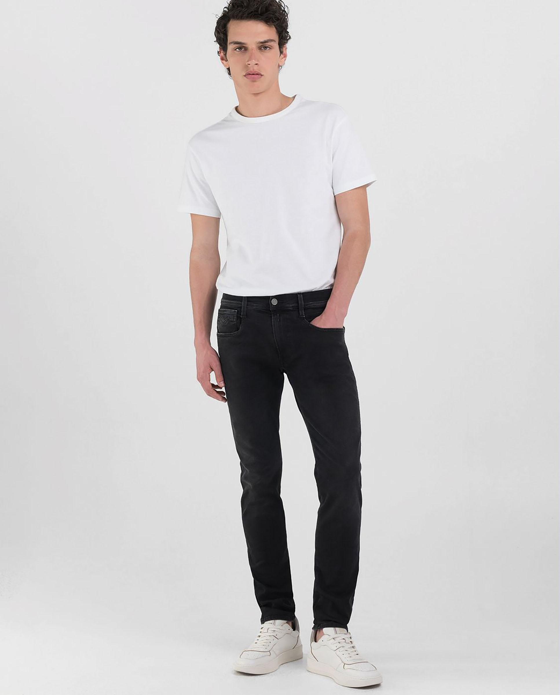 Vaquero de hombre slim fit cinco bolsillos - Replay - Negro Negro-1