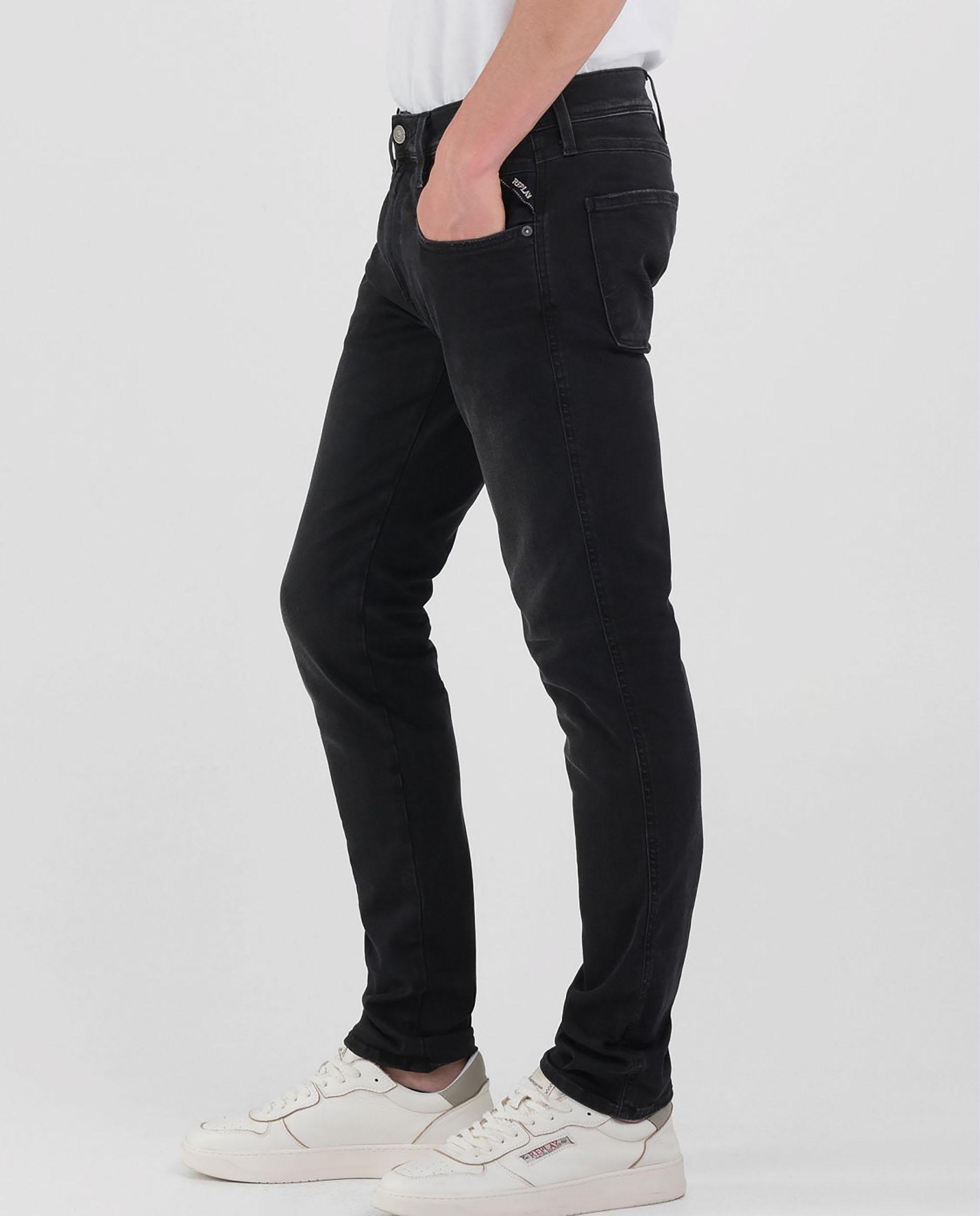 Vaquero de hombre slim fit cinco bolsillos - Replay - Negro Negro-4