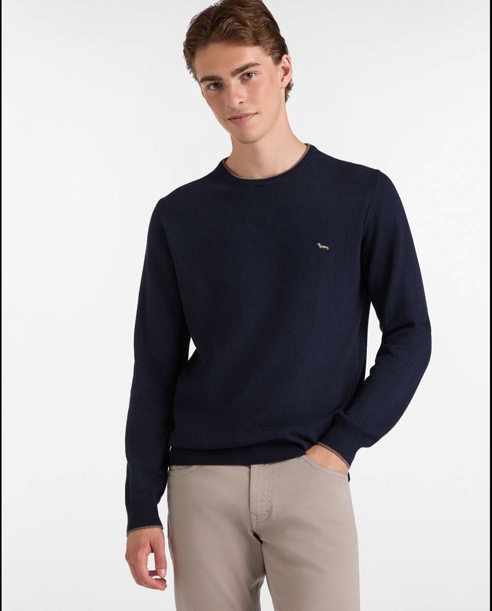 Harmont&Blaine - Sudadera de hombre lisa cuello redondo.