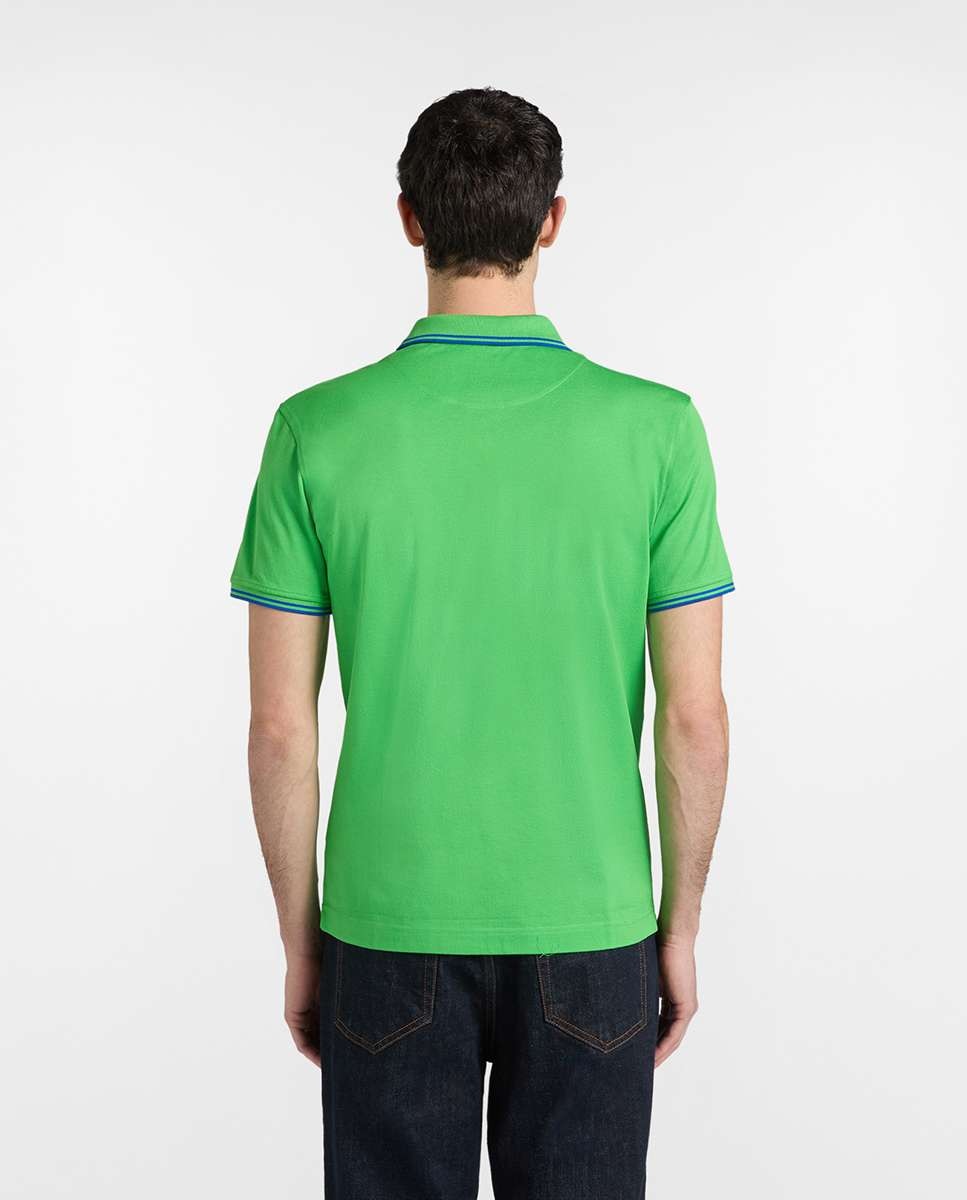 Polo de hombre con detalles en manga - Harmont&Blaine - Verde azulado Verde azulado-2