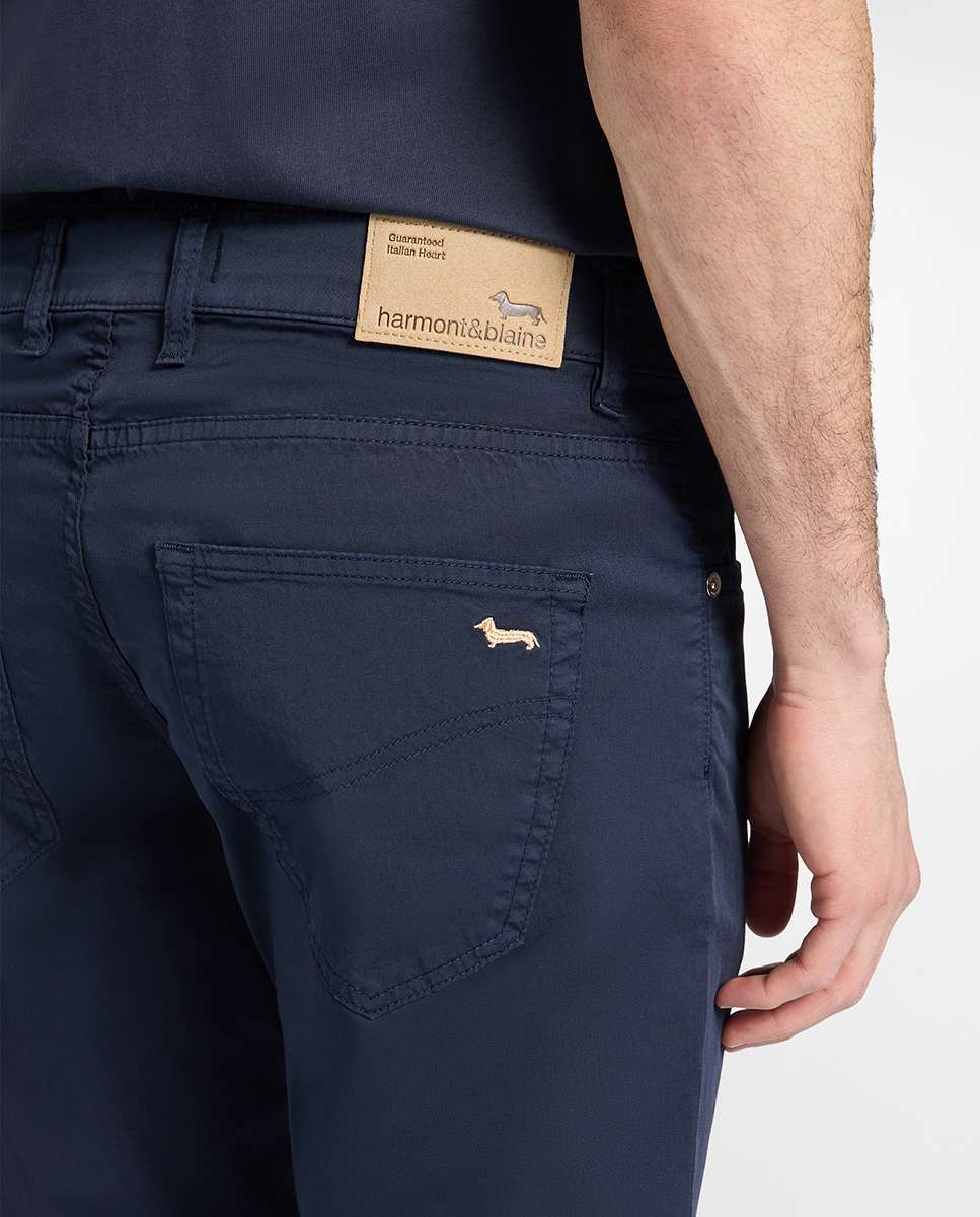 Chinos de hombre rectos - Harmont&Blaine - Azul marino Azul marino-3