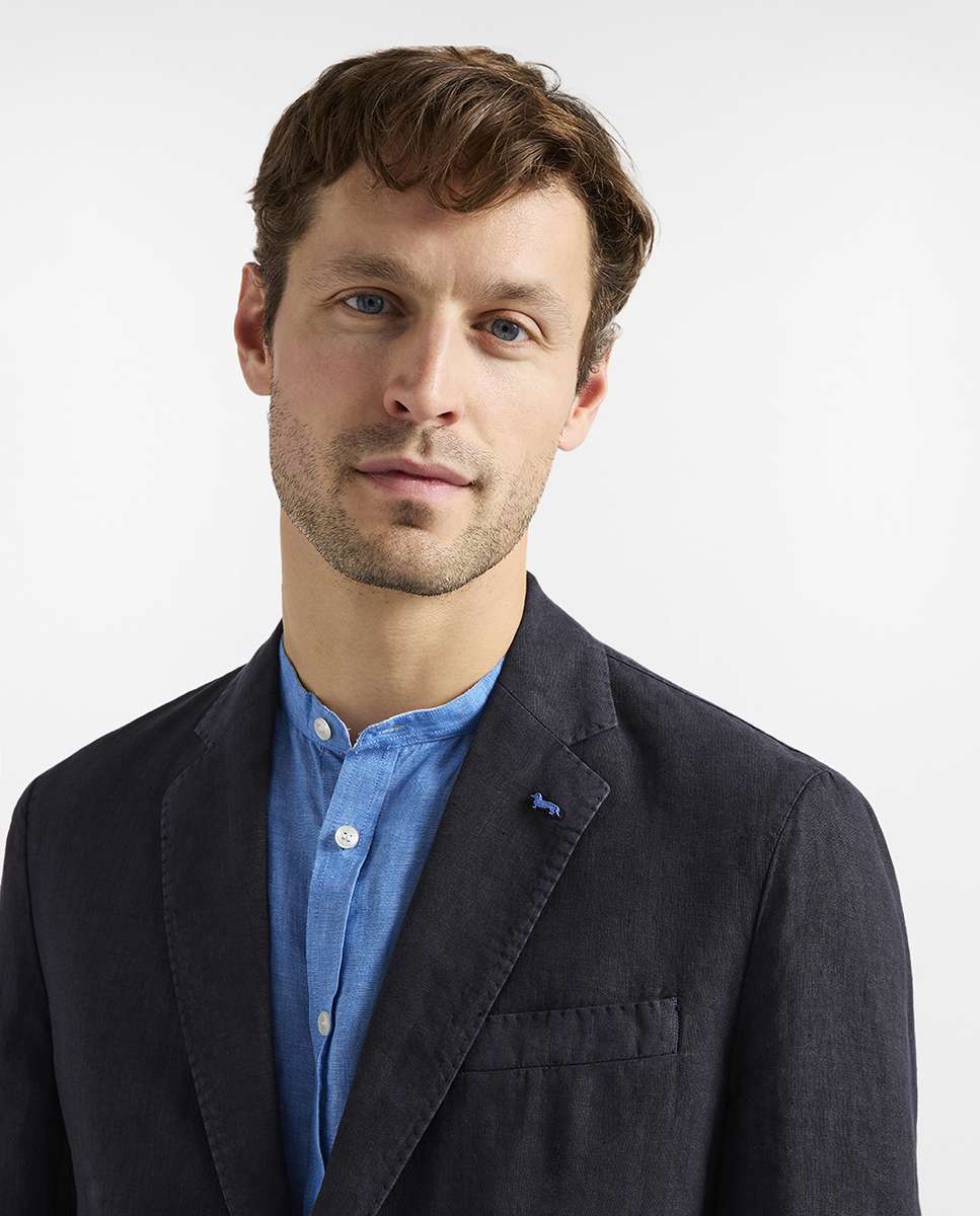 Blazer de hombre básica teñida - Harmont&Blaine - Azul marino Azul marino-3