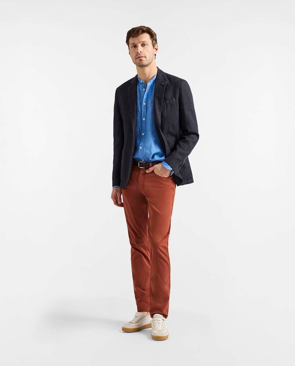 Blazer de hombre básica teñida - Harmont&Blaine - Azul marino Azul marino-4