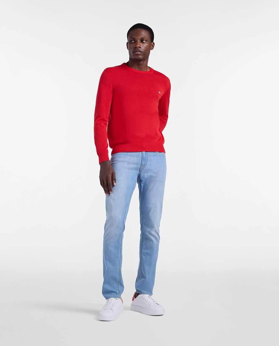 Jersey de hombre clásico cuello redondo - Harmont&Blaine - Rojo Rojo-3