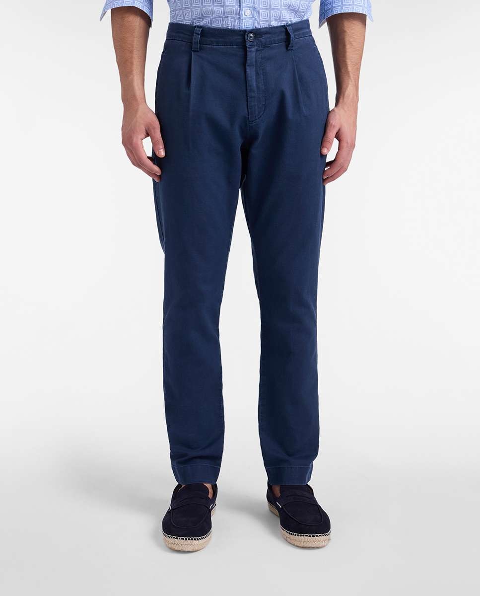 Chinos de hombre doble pinza - Harmont&Blaine - Azul marino Azul marino-1