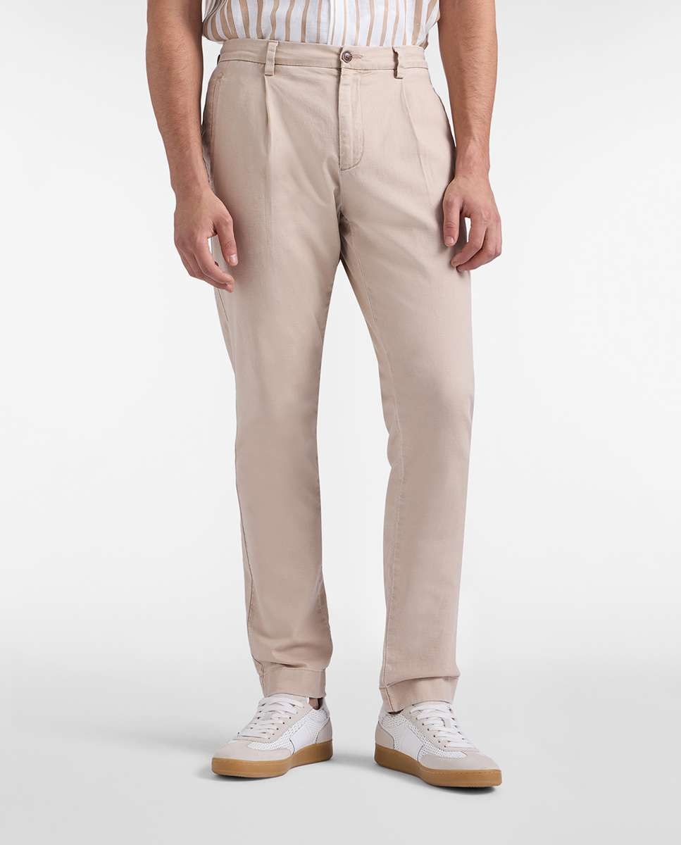 Imagen 0 de Chinos de hombre doble pinza Dorado