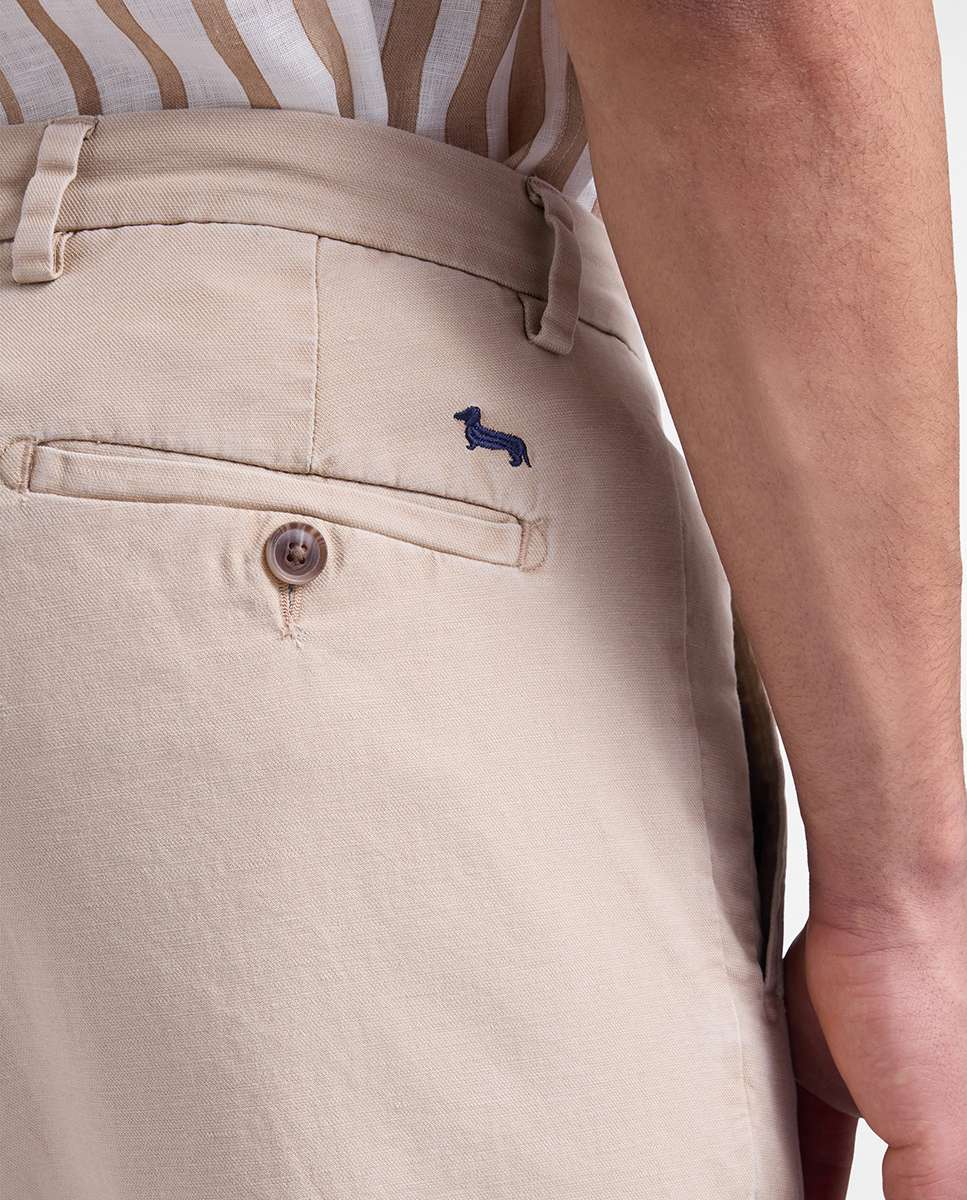 Chinos de hombre doble pinza - Harmont&Blaine - Dorado Dorado-3