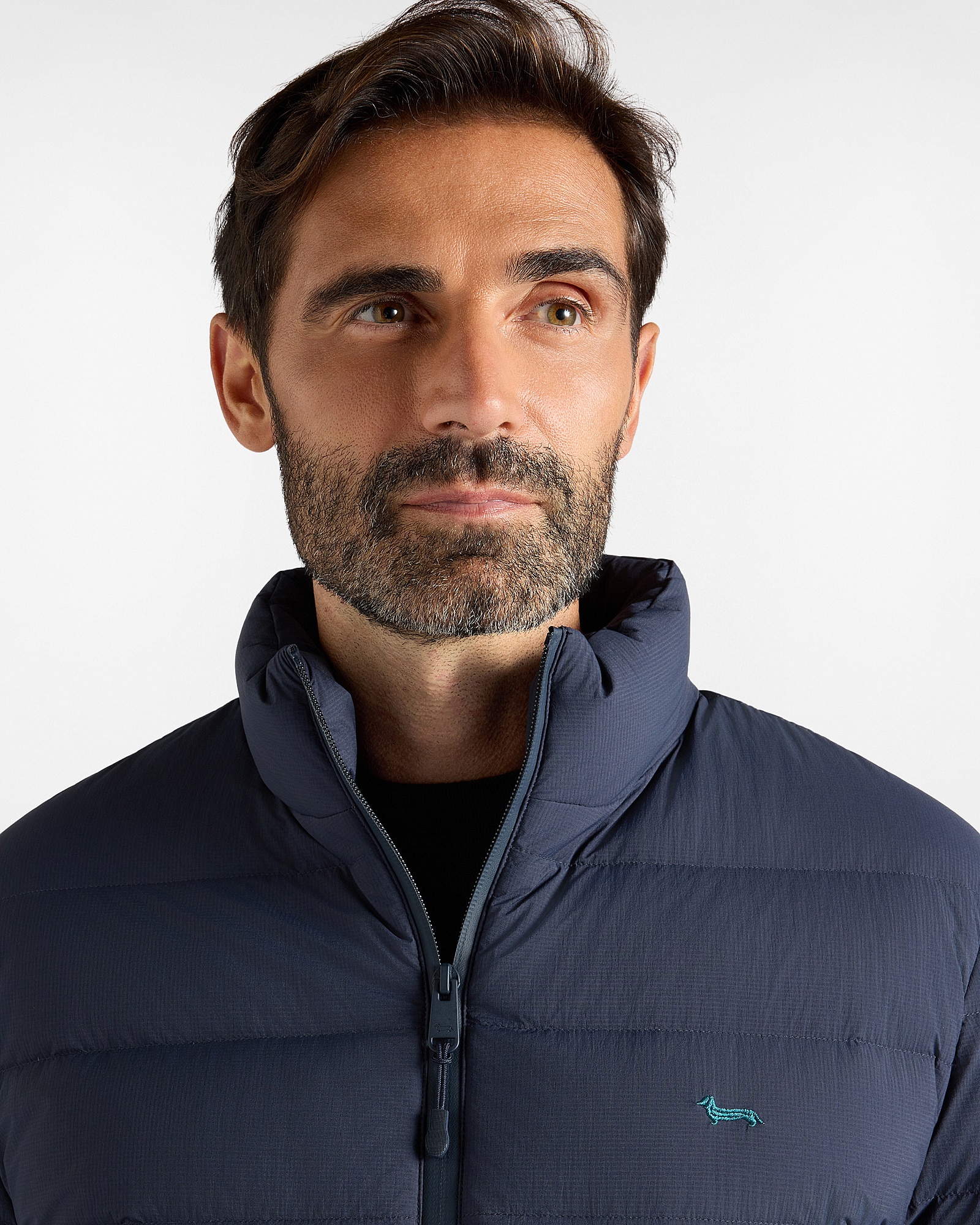 Bomber de hombre en plumón y nylon ripstop - Harmont&Blaine - Azul marino Azul marino-3