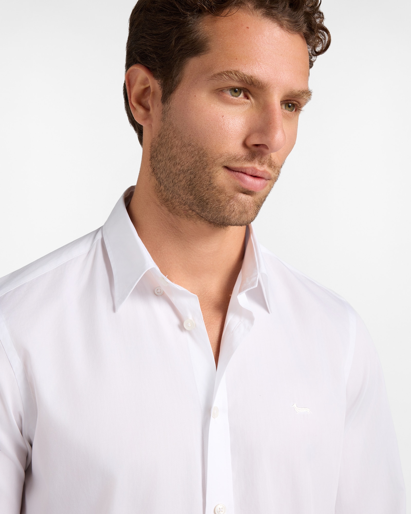 Camisa de hombre en popelín de corte regular - Harmont&Blaine - Blanco Blanco-3