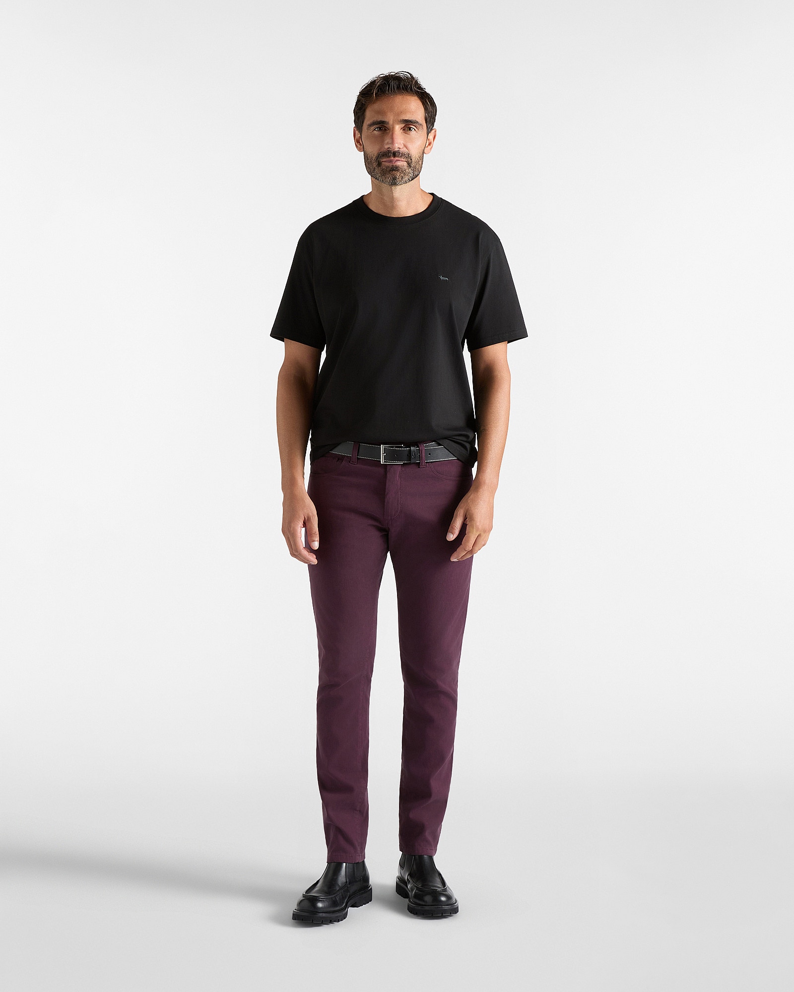 Camiseta de hombre en 100 % puro algodón corte holgado - Harmont&Blaine - Negro Negro-4