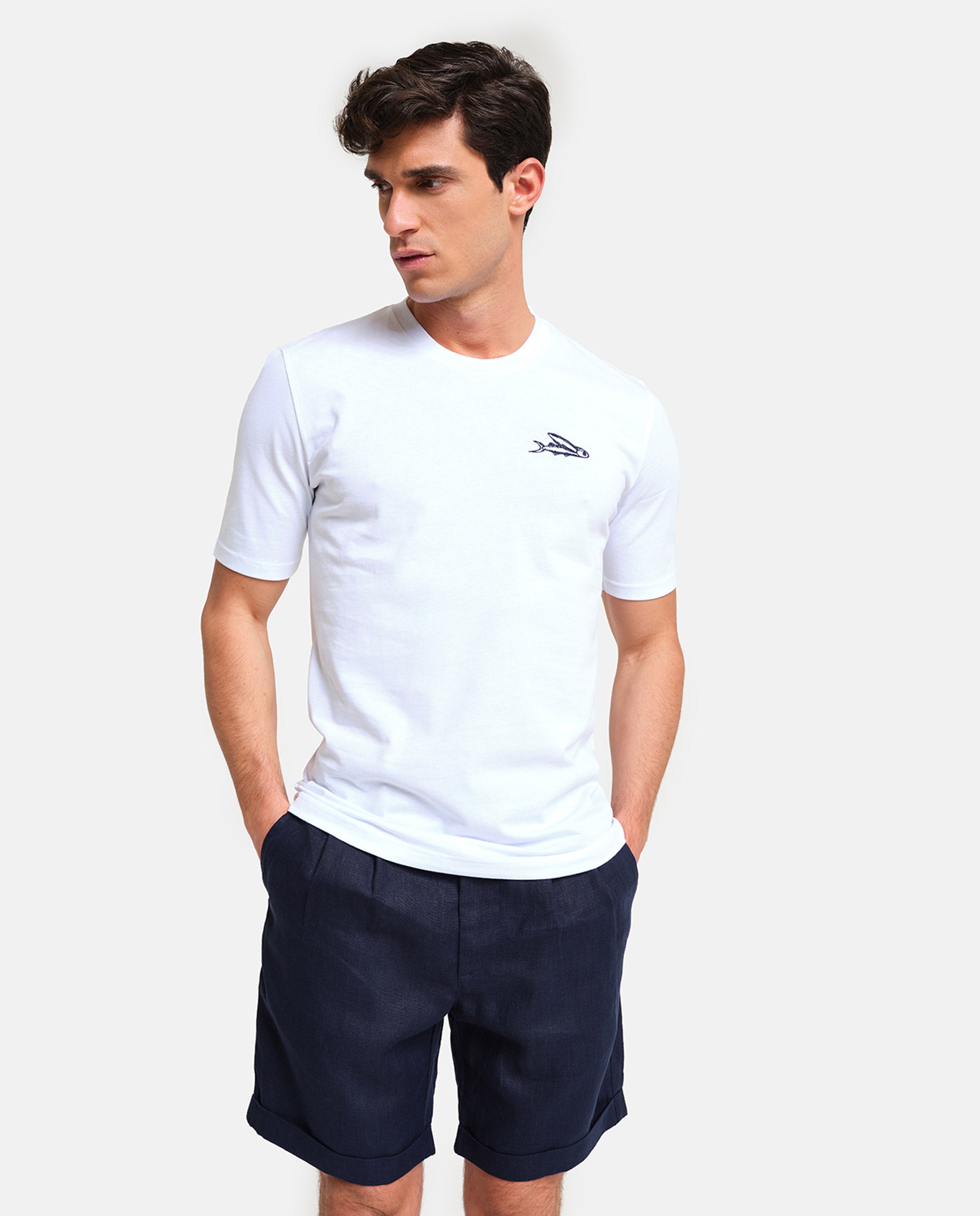 Imagen 1 de Camiseta de hombre en color blanco de manga corta Blanco