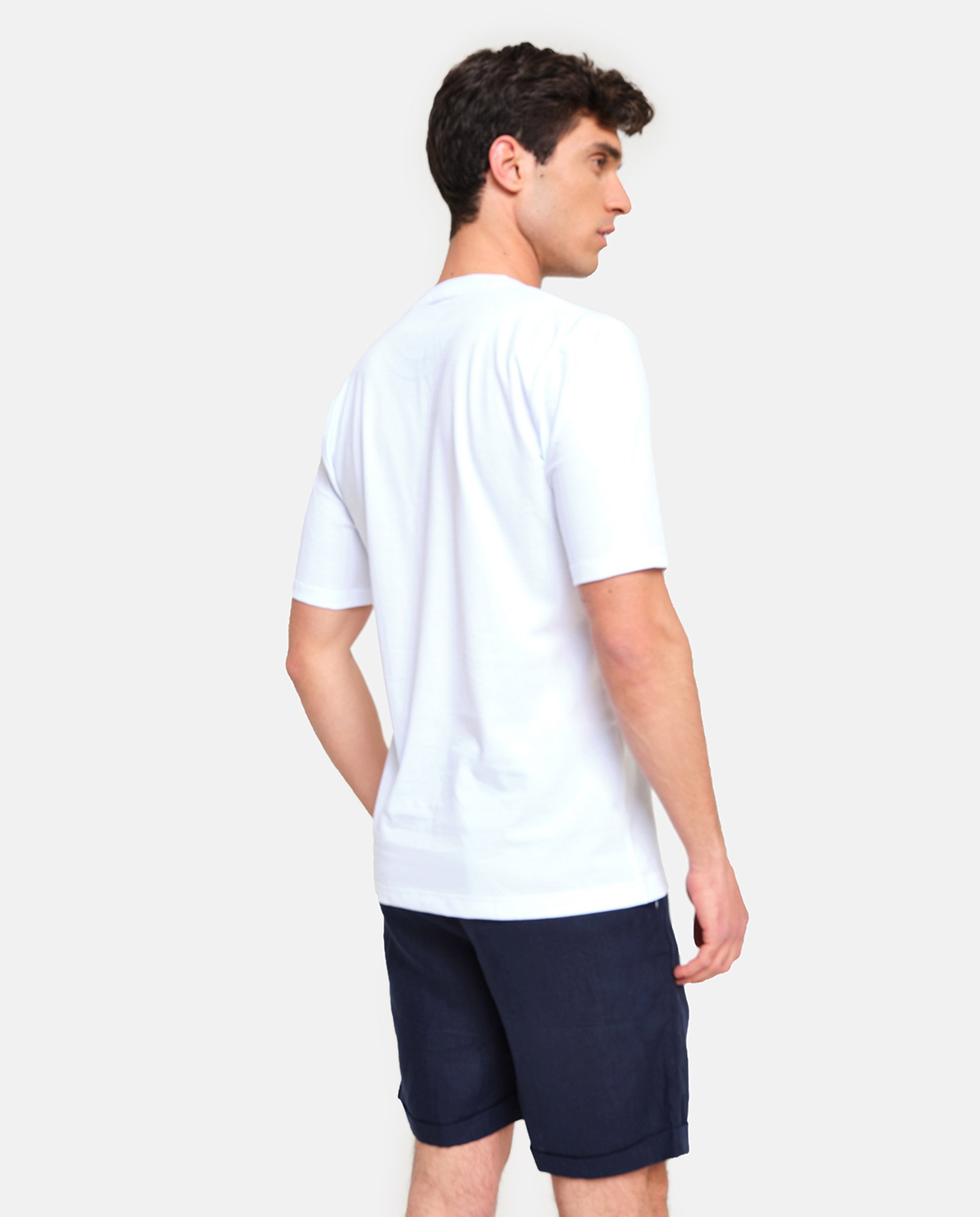 Imagen 3 de Camiseta de hombre en color blanco de manga corta - PENINSULA - Blanco Blanco