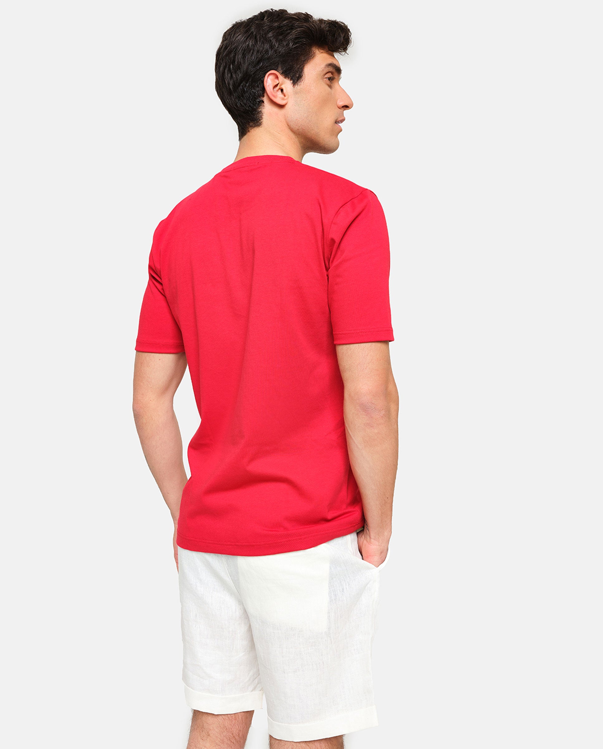 Imagen 3 de Camiseta de hombre en color rojo de manga corta - PENINSULA - Rojo Rojo