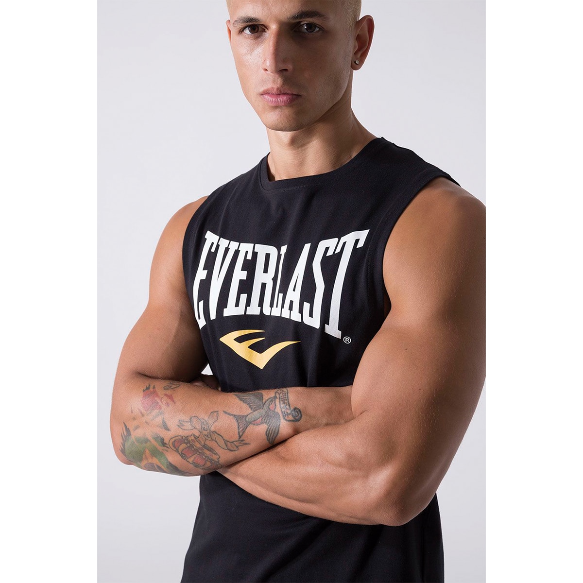 Imagen 5 de Camiseta de hombre logo Everlast - Negro Negro