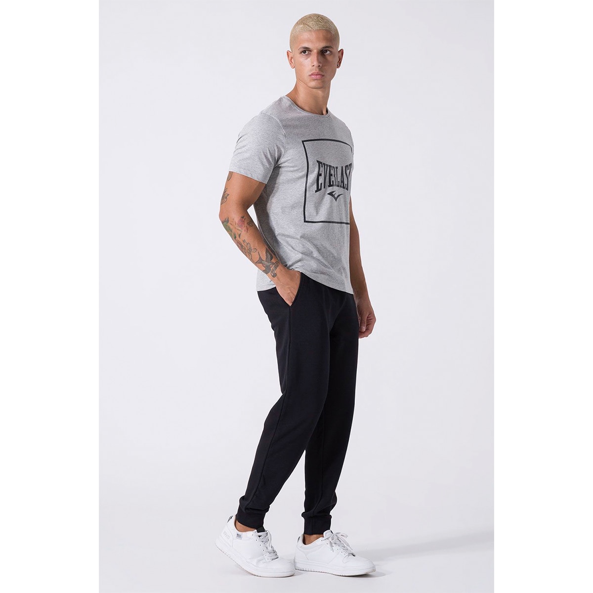 Camiseta de hombre regular Everlast - Gris Gris-2