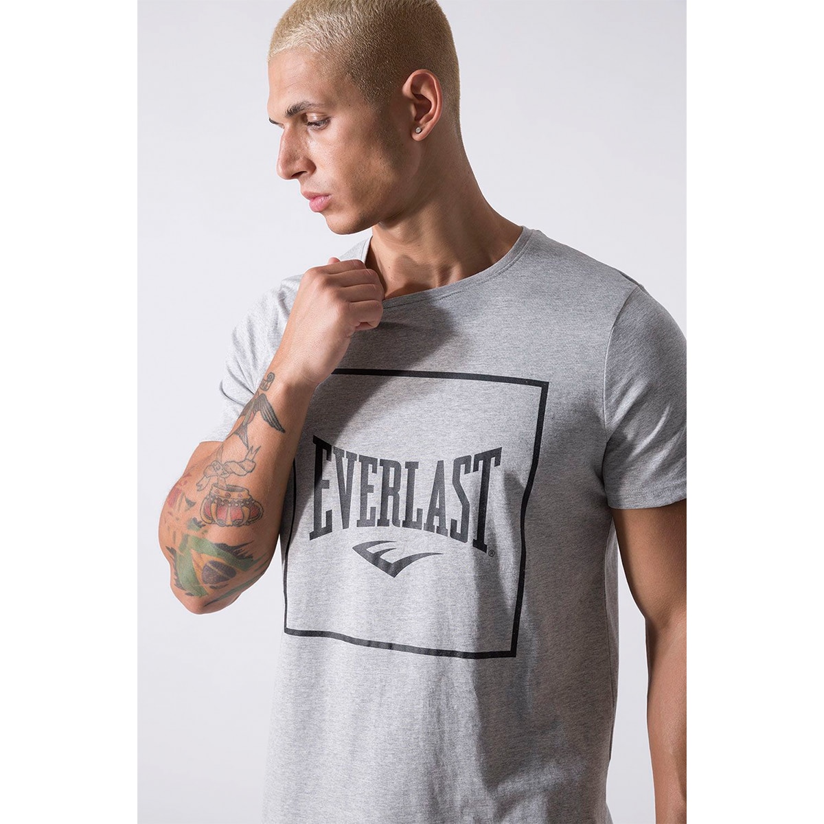 Camiseta de hombre regular Everlast - Gris Gris-4