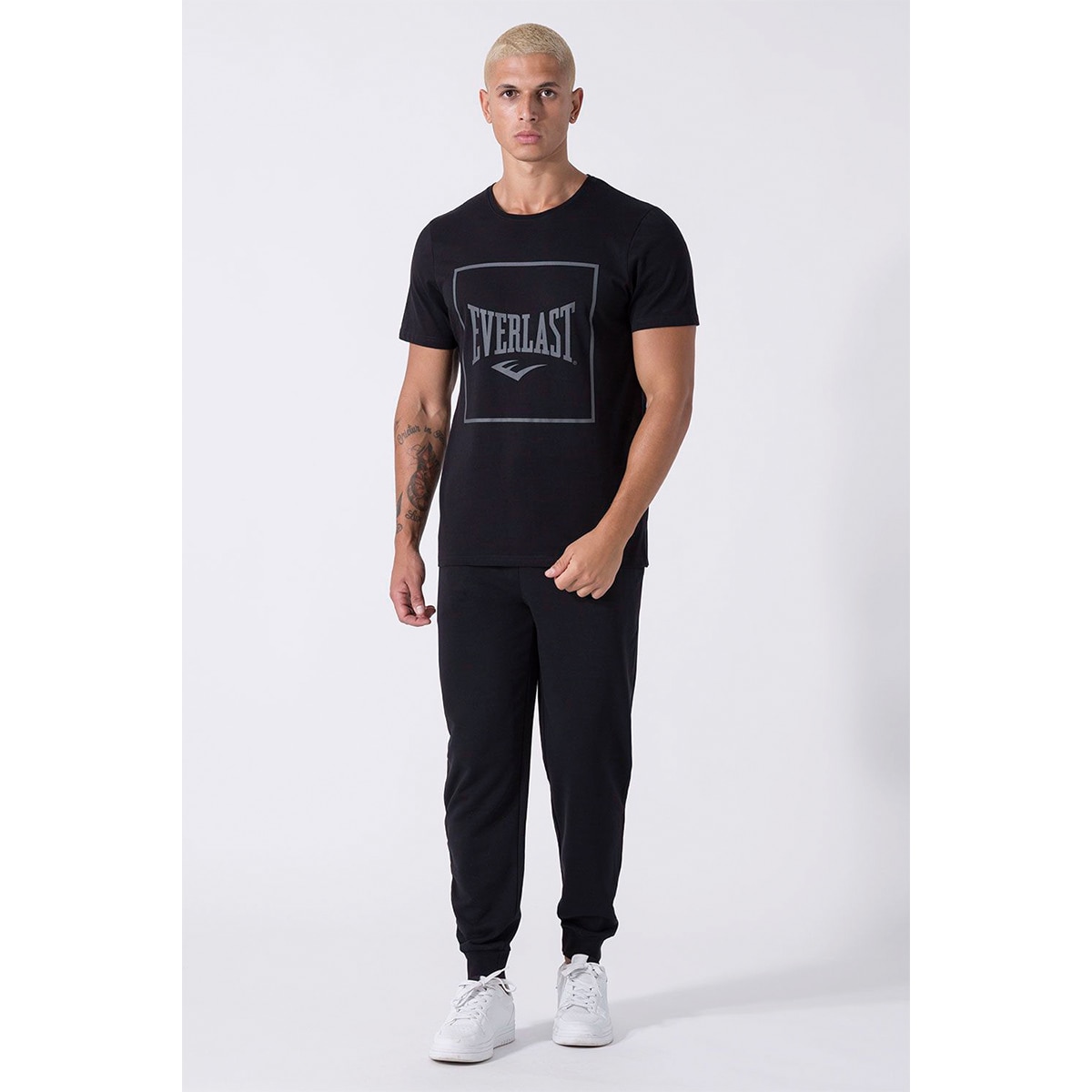 Camiseta de hombre regular Everlast - Negro Negro-2