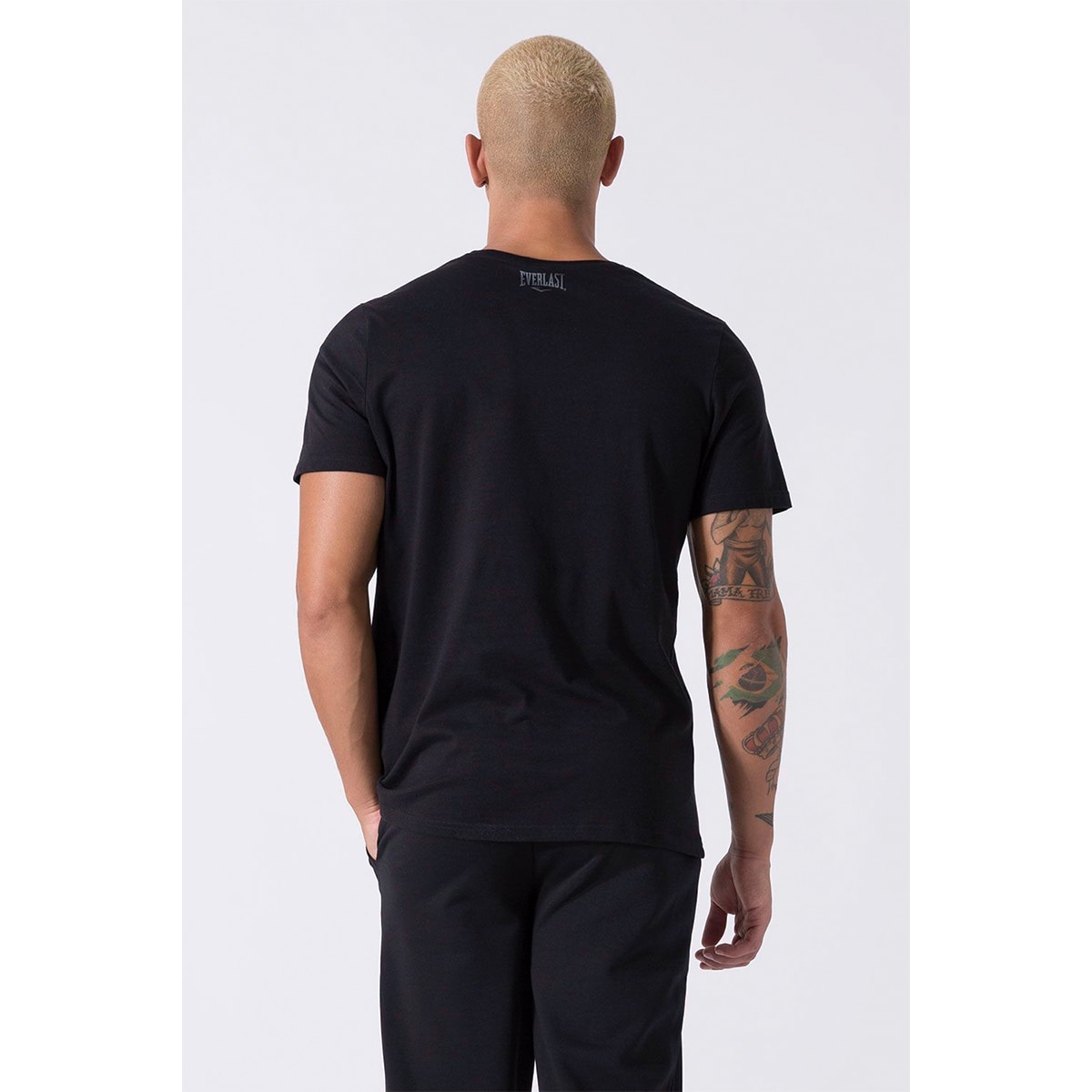 Camiseta de hombre regular Everlast - Negro Negro-3