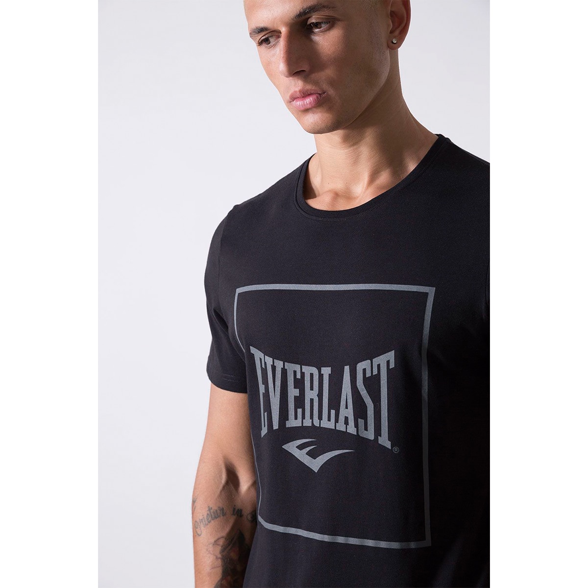 Camiseta de hombre regular Everlast - Negro Negro-4