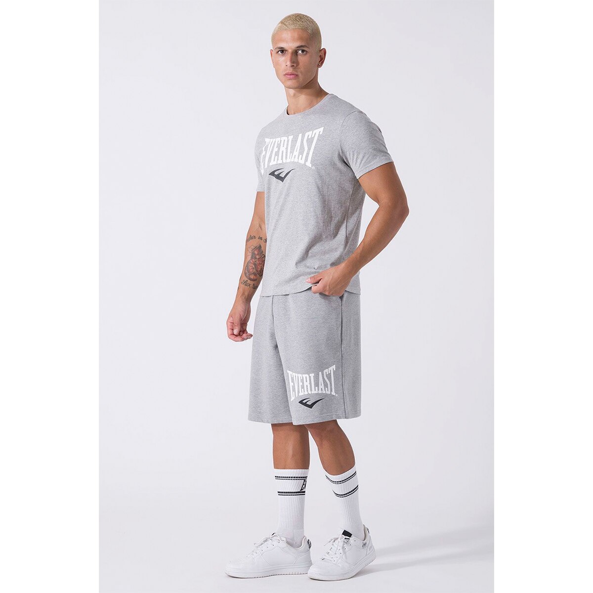 Camiseta de hombre fitted Everlast Gris-2