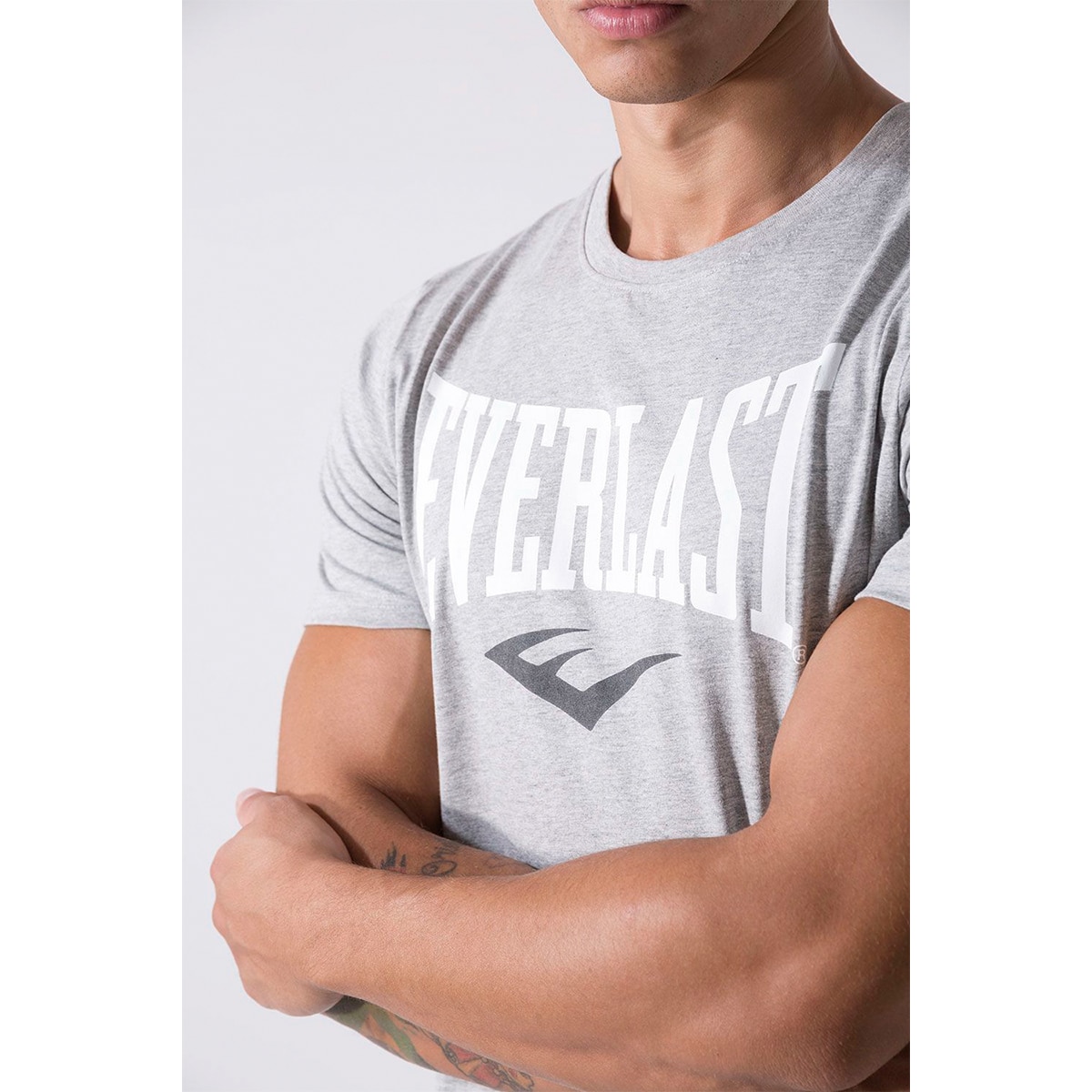 Camiseta de hombre fitted Everlast Gris-4