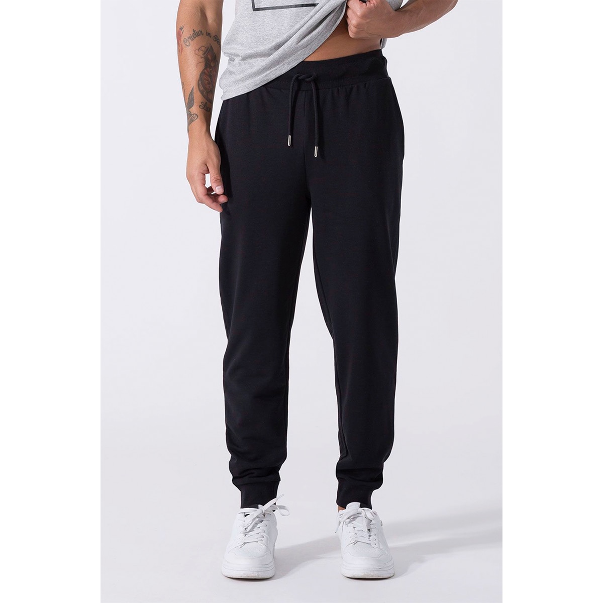 Imagen 1 de Pantalón de hombre jog logo Everlast Negro