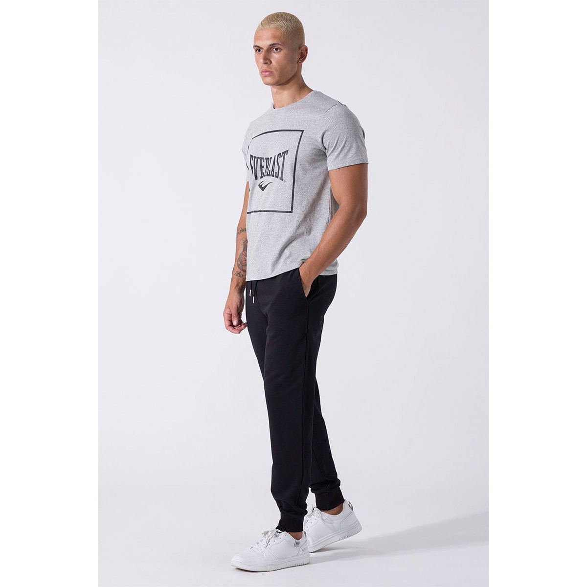 Imagen 2 de Pantalón de hombre jog logo Everlast - Negro Negro