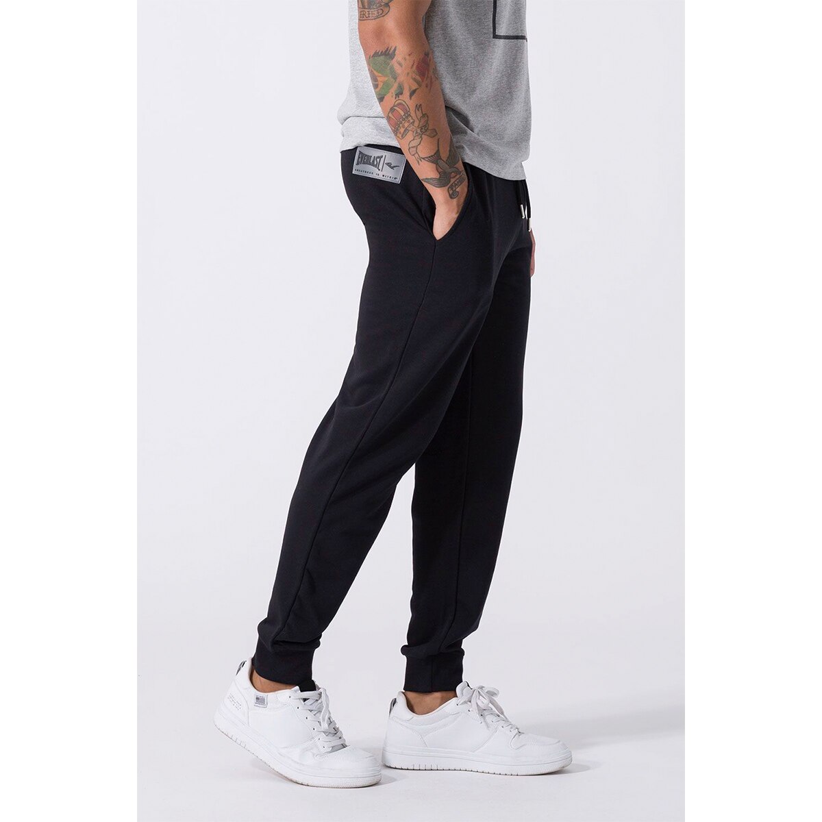 Imagen 3 de Pantalón de hombre jog logo Everlast - Negro Negro