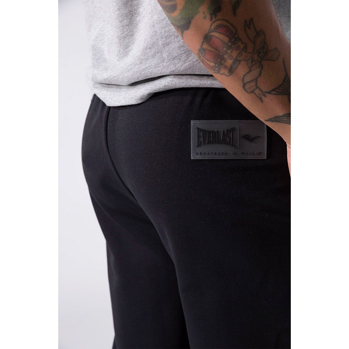 Imagen 5 de Pantalón de hombre jog logo Everlast - Negro Negro