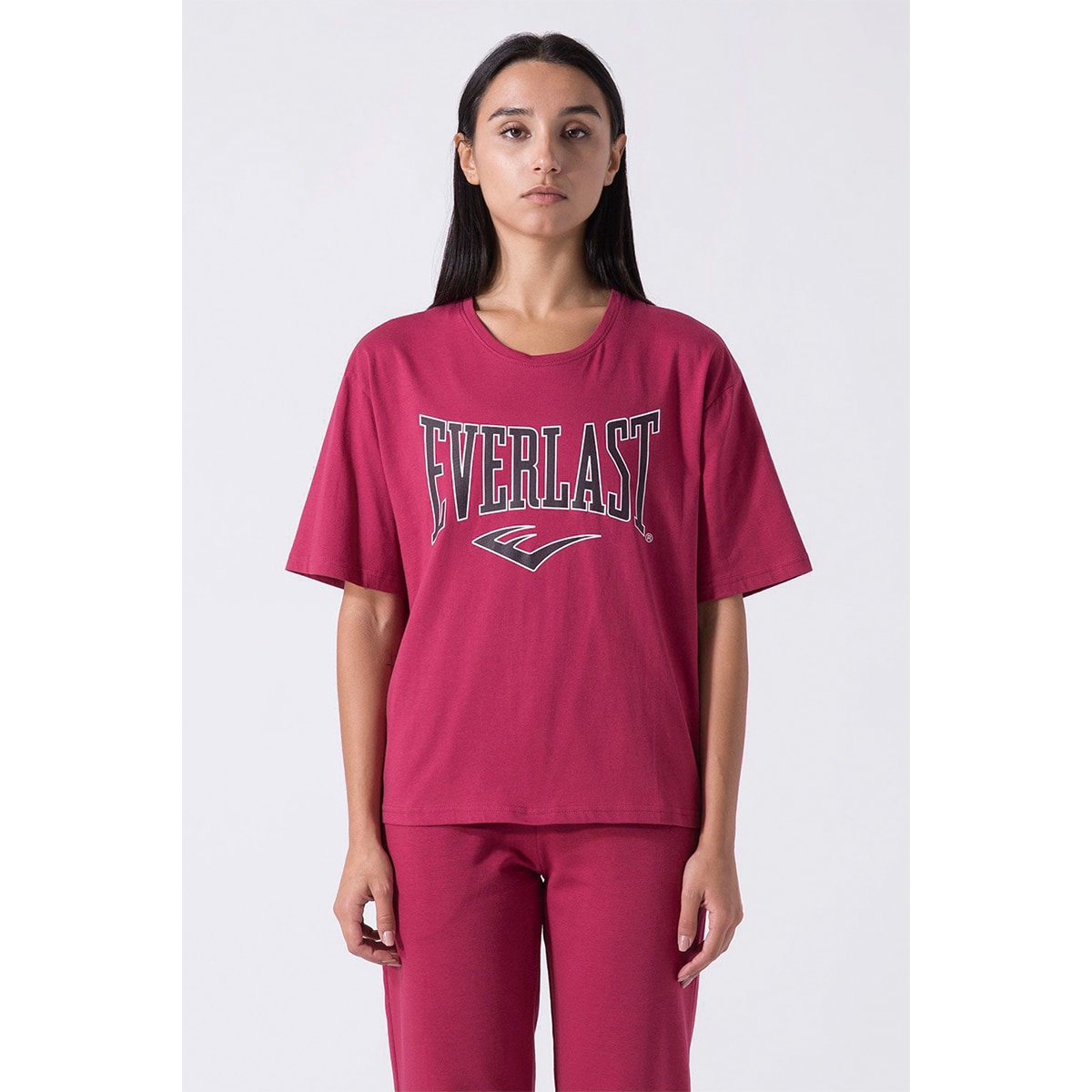 Imagen 0 de Camiseta de mujer logo Everlast Rojo
