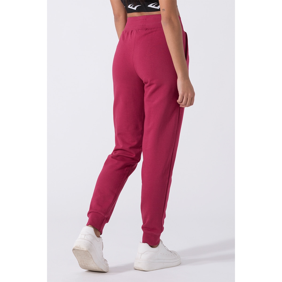 Pantalón de mujer bajo ceñido Everlast - Rojo Rojo-3