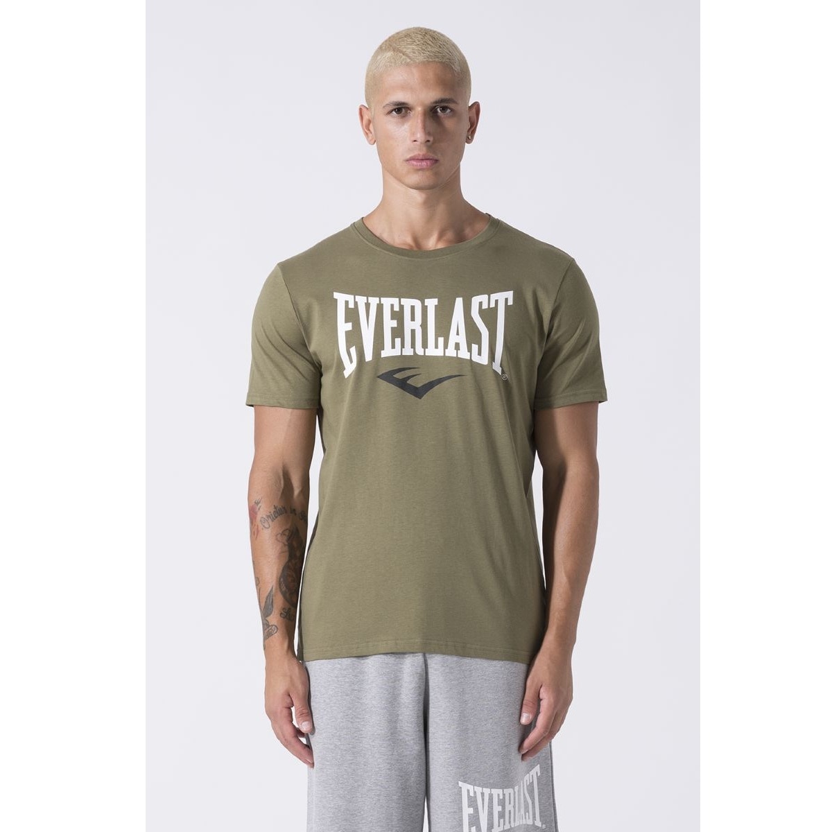 Camiseta de hombre fitted Everlast - Verde militar Verde militar-1