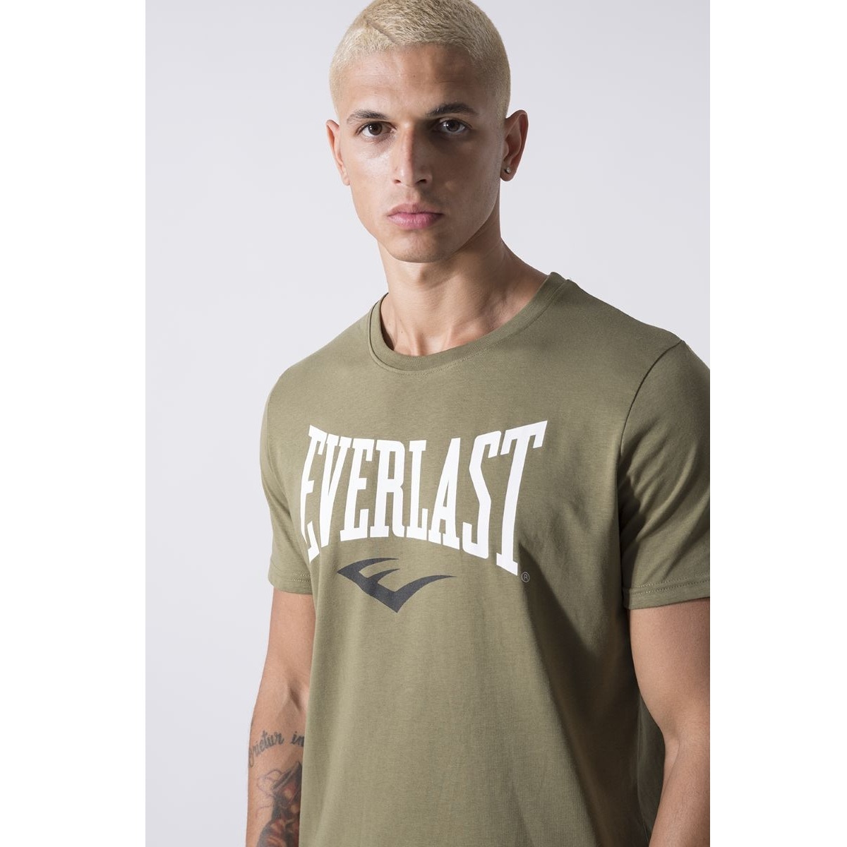 Camiseta de hombre fitted Everlast - Verde militar Verde militar-4