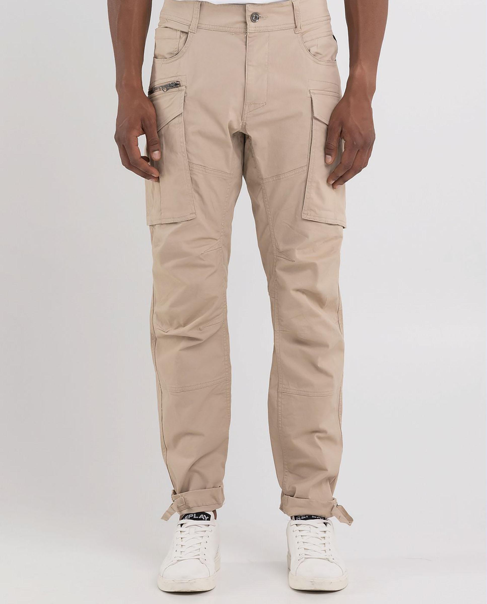 Imagen 2 de Pantalón cargo de hombre regular - Replay - Beige Beige