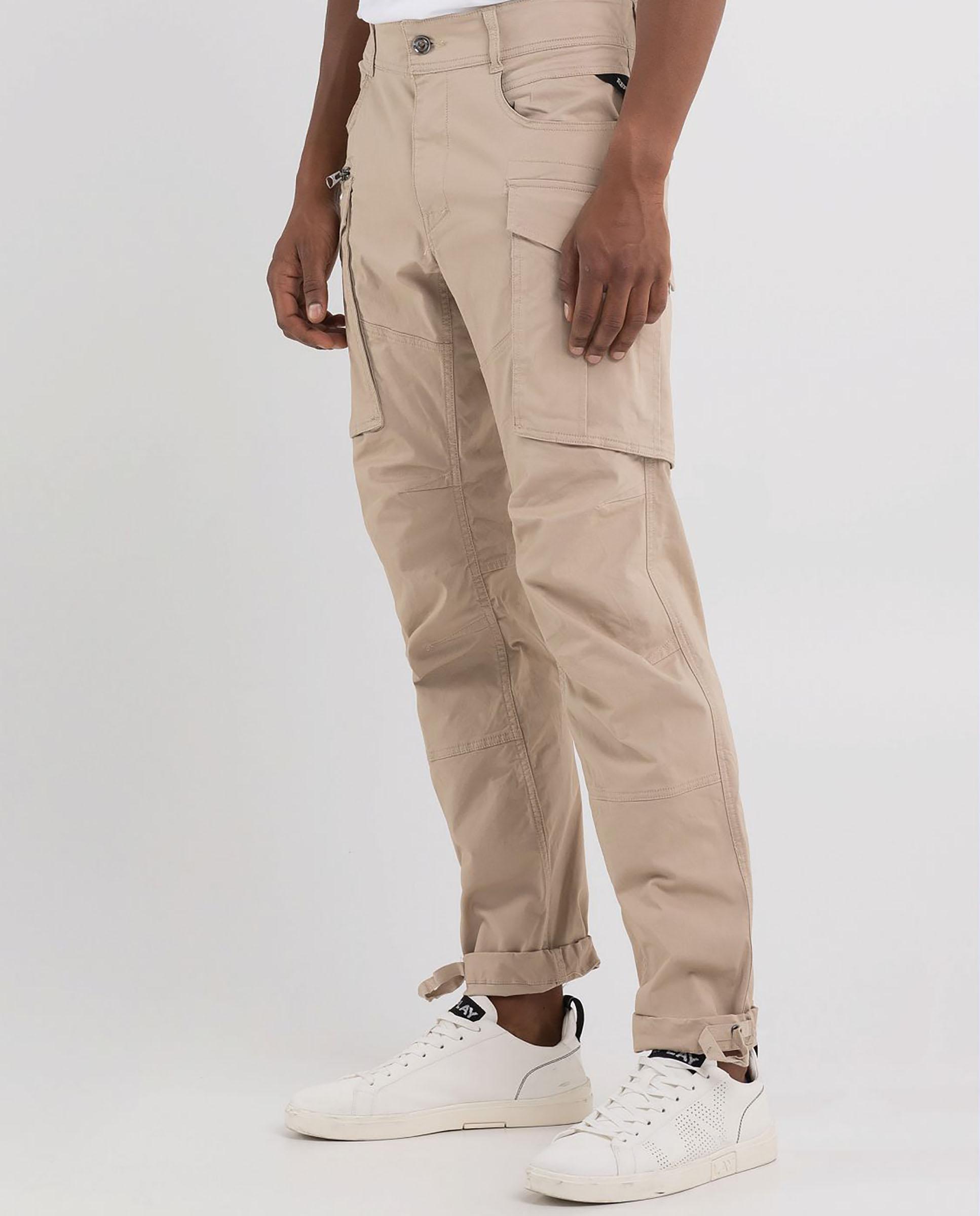 Imagen 3 de Pantalón cargo de hombre regular - Replay - Beige Beige