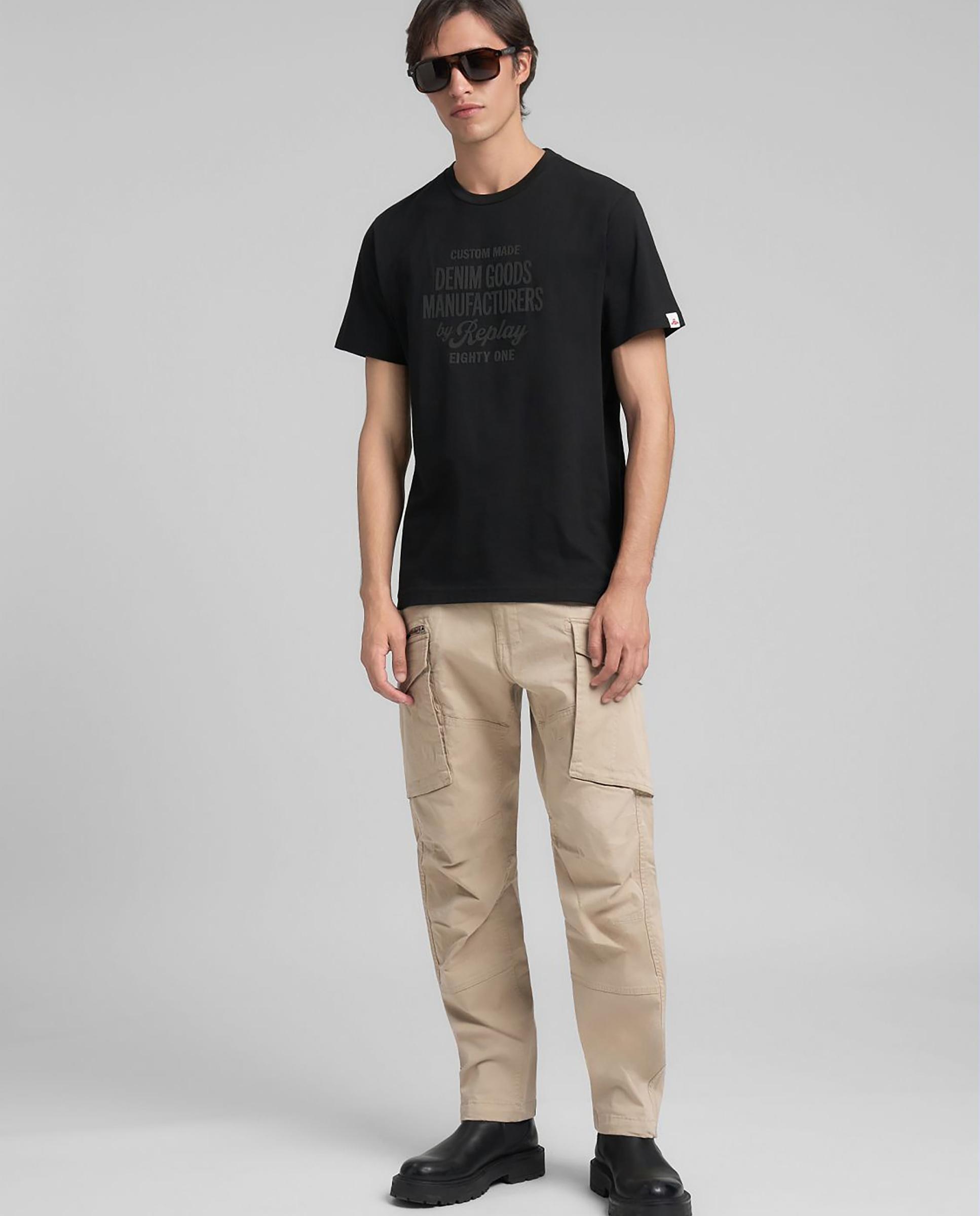 Imagen 1 de Pantalón cargo de hombre regular - Replay - Marrón claro Marrón claro