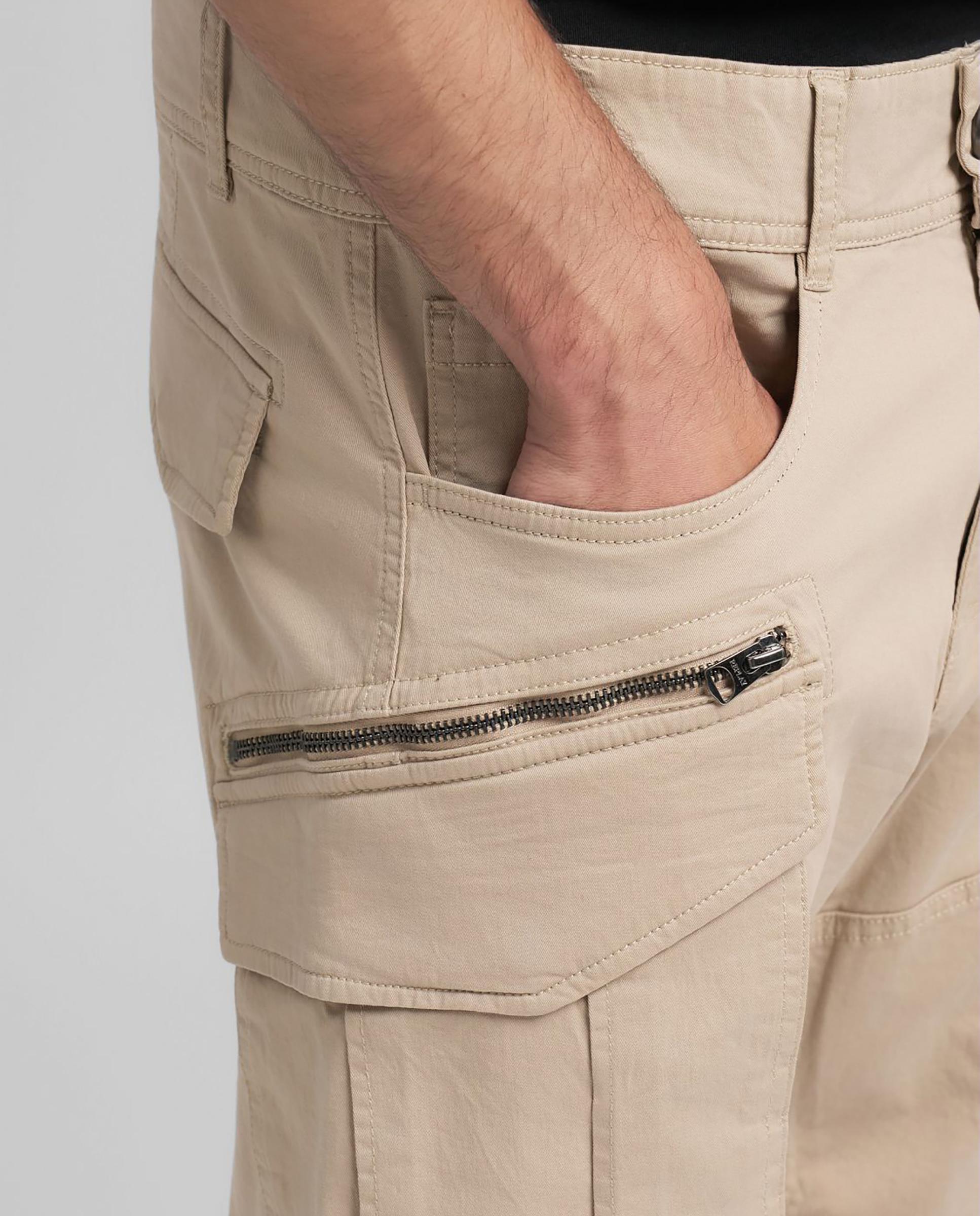 Imagen 4 de Pantalón cargo de hombre regular - Replay - Marrón claro Marrón claro